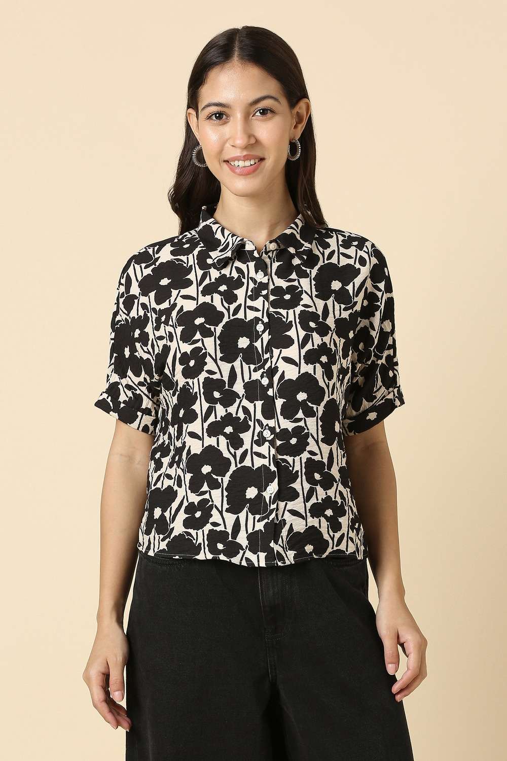 Blended-Fabric-Printed-Regular-Fit-Shirt