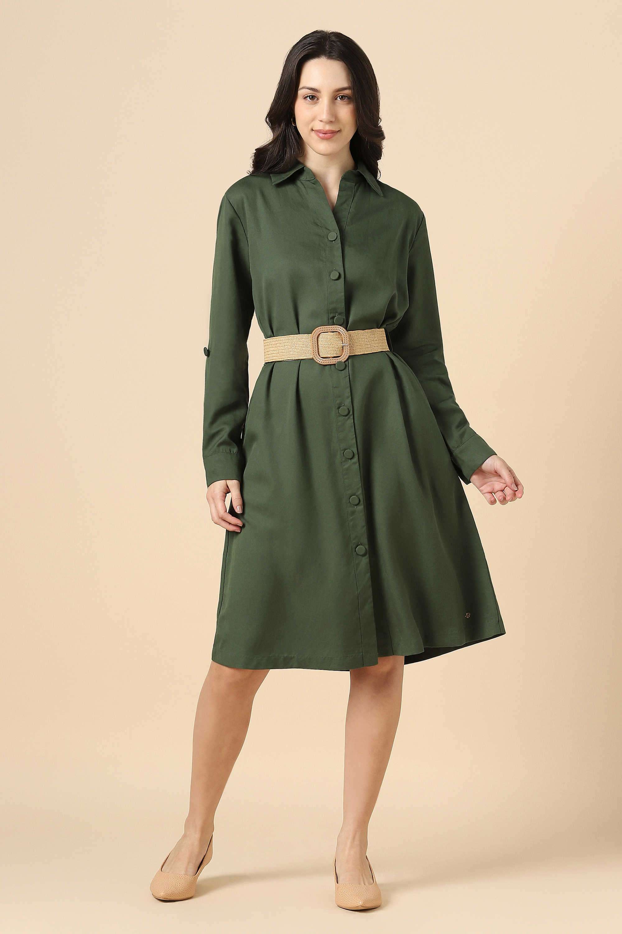 Solid-Lyocell-Women-s-Dress
