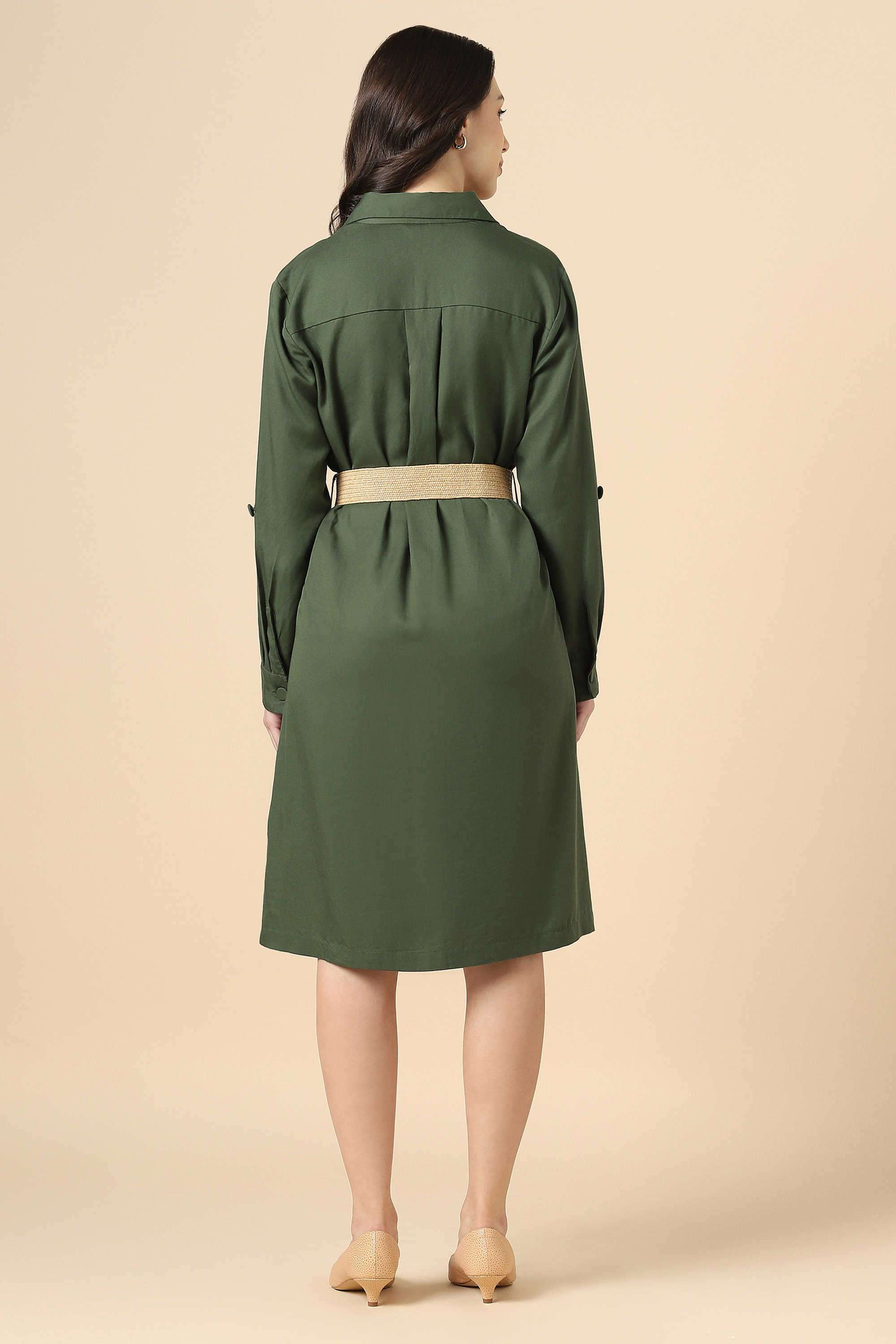 Solid-Lyocell-Women-s-Dress