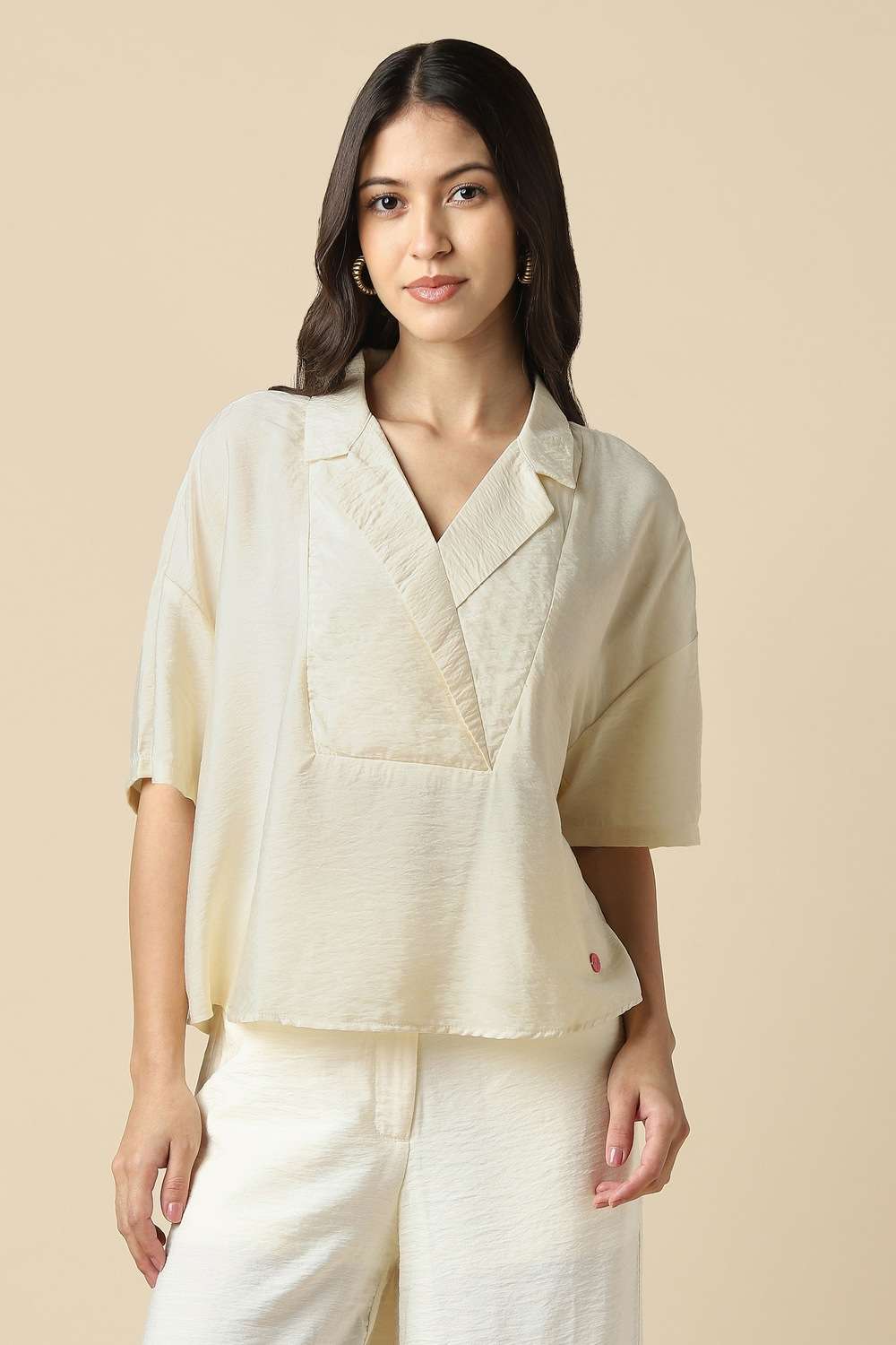 Blended-Fabric-Solid-Regular-Fit-Top