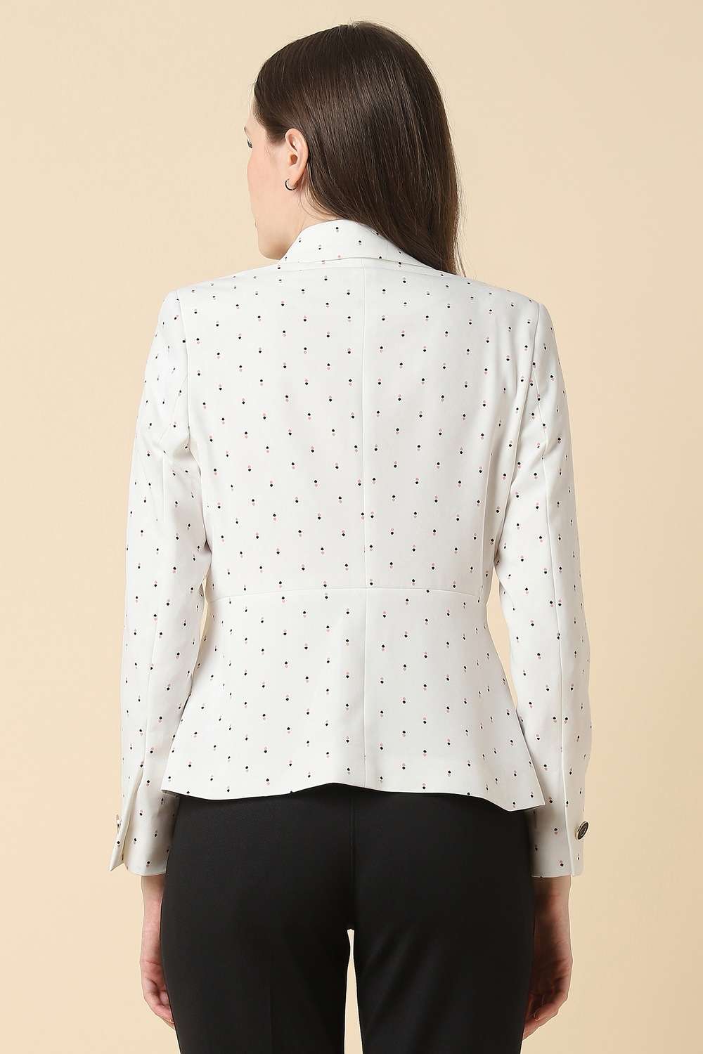 Printed-Blended-Fabric-Regular-Fit-Women-s-Blazer
