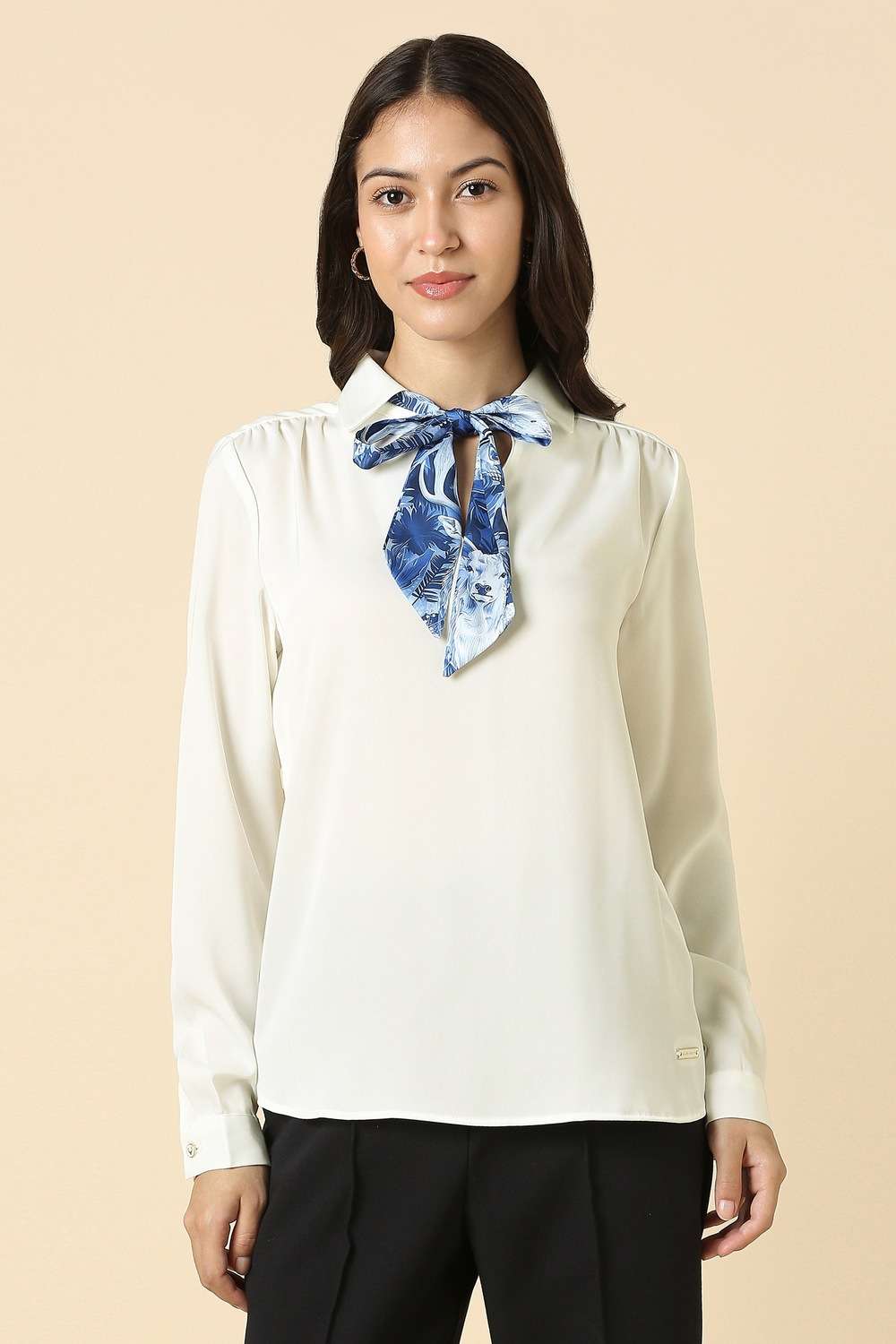 Blended-Fabric-Solid-Regular-Fit-Top