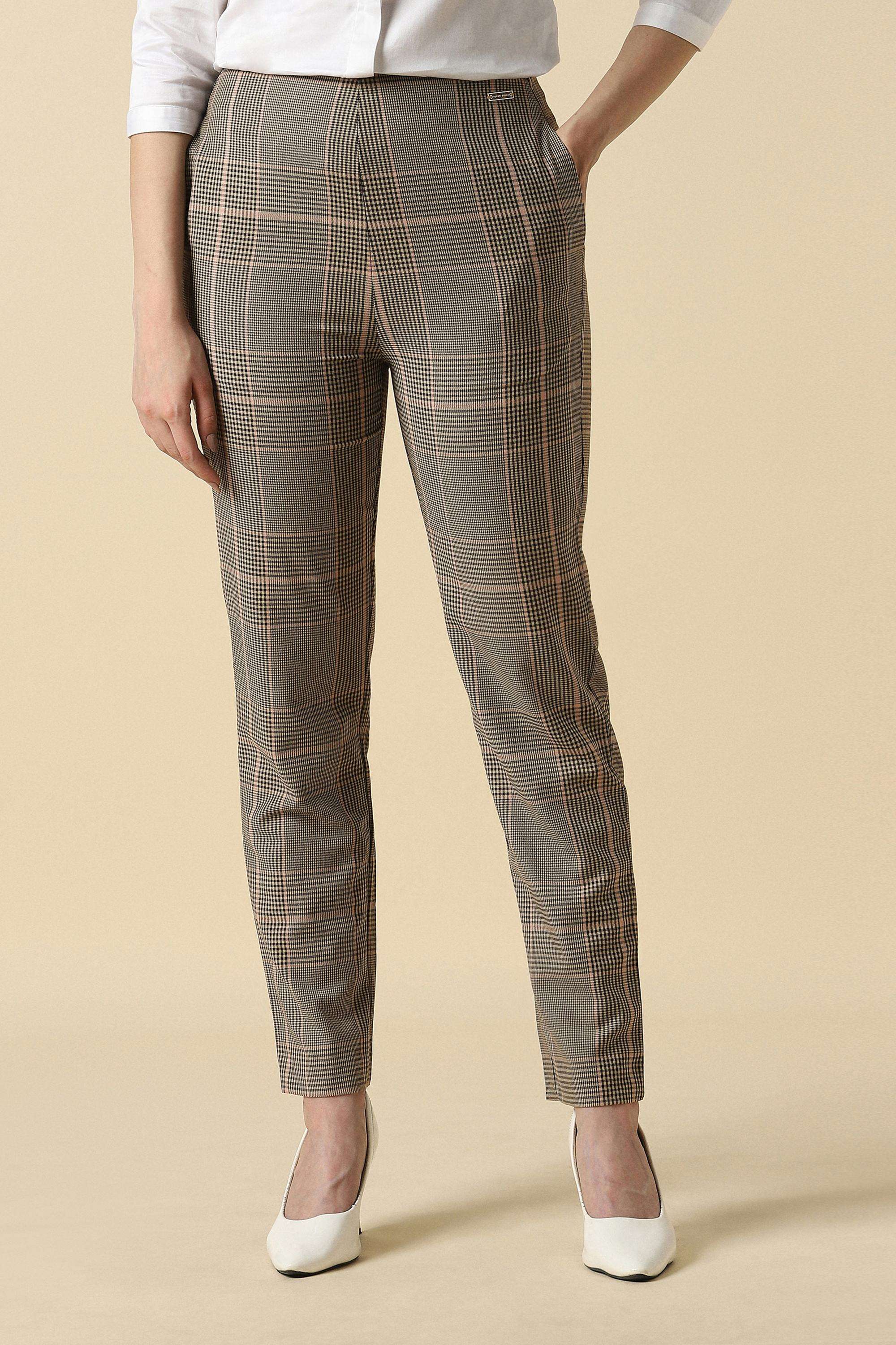 Printed-Regular-Fit-Polyester-Women-s-Formal-Wear-Trousers