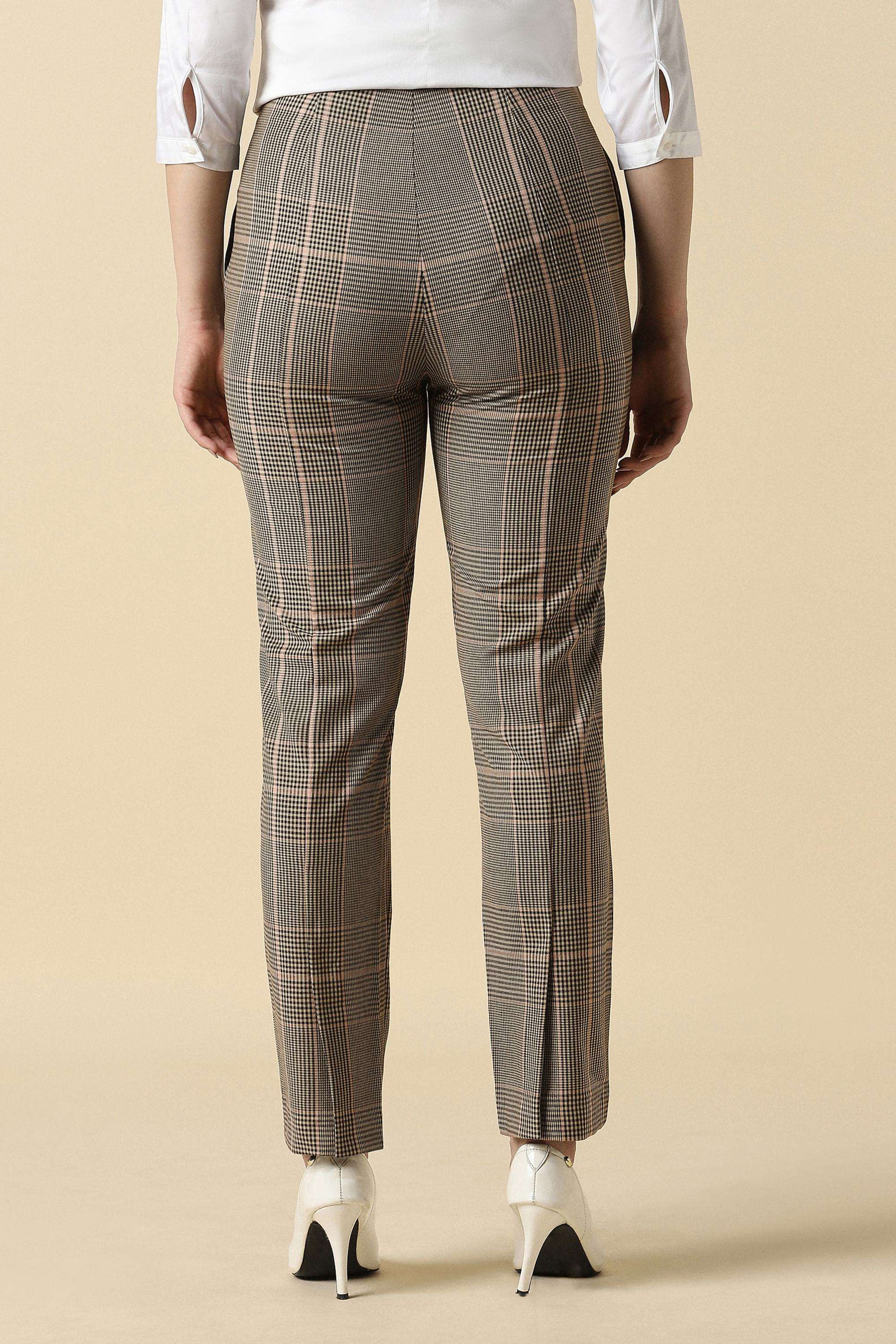 Printed-Regular-Fit-Polyester-Women-s-Formal-Wear-Trousers