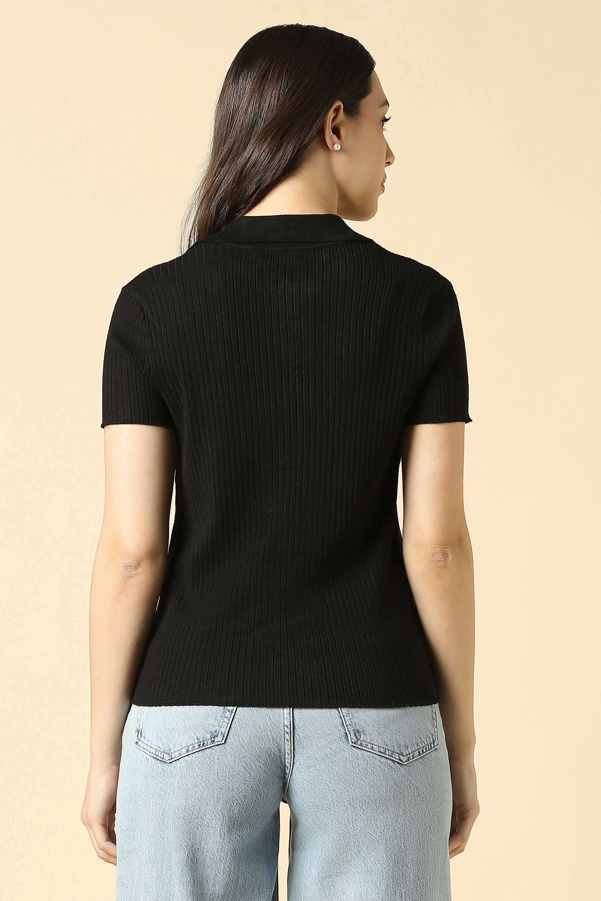 Solid-Viscose-Women-s-Casual-Wear-Top