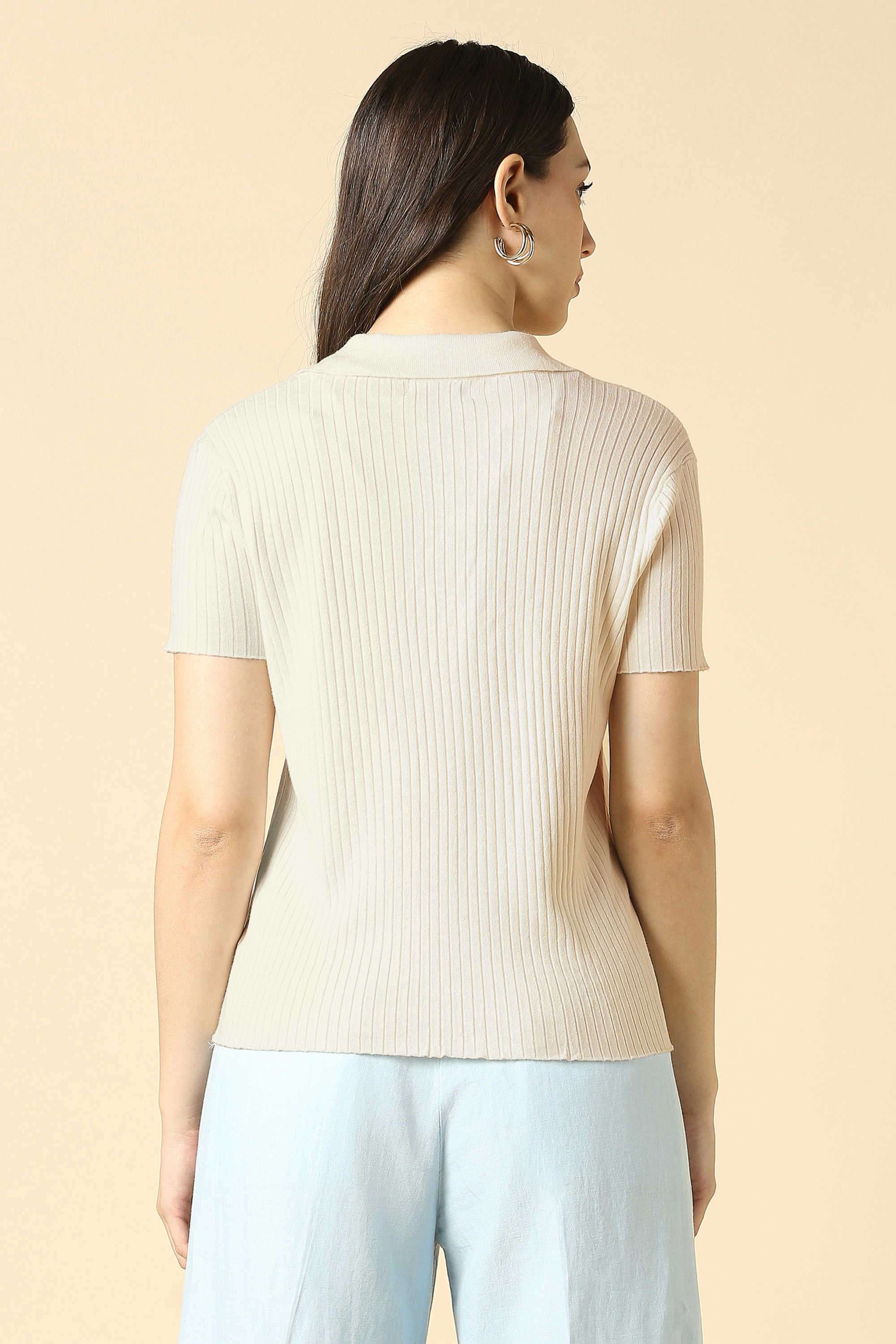 Solid-Viscose-Women-s-Casual-Wear-Top