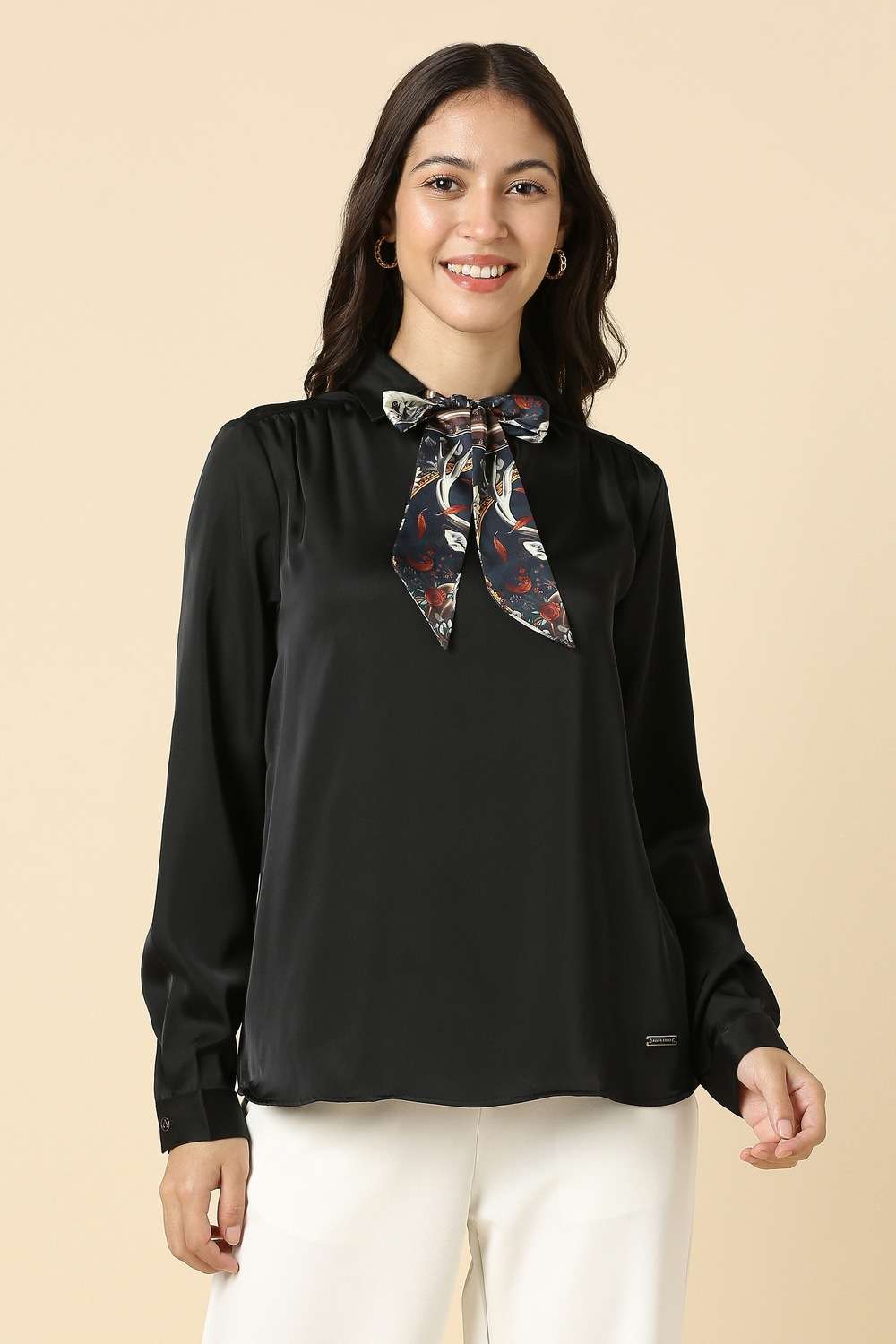 Blended-Fabric-Solid-Regular-Fit-Top