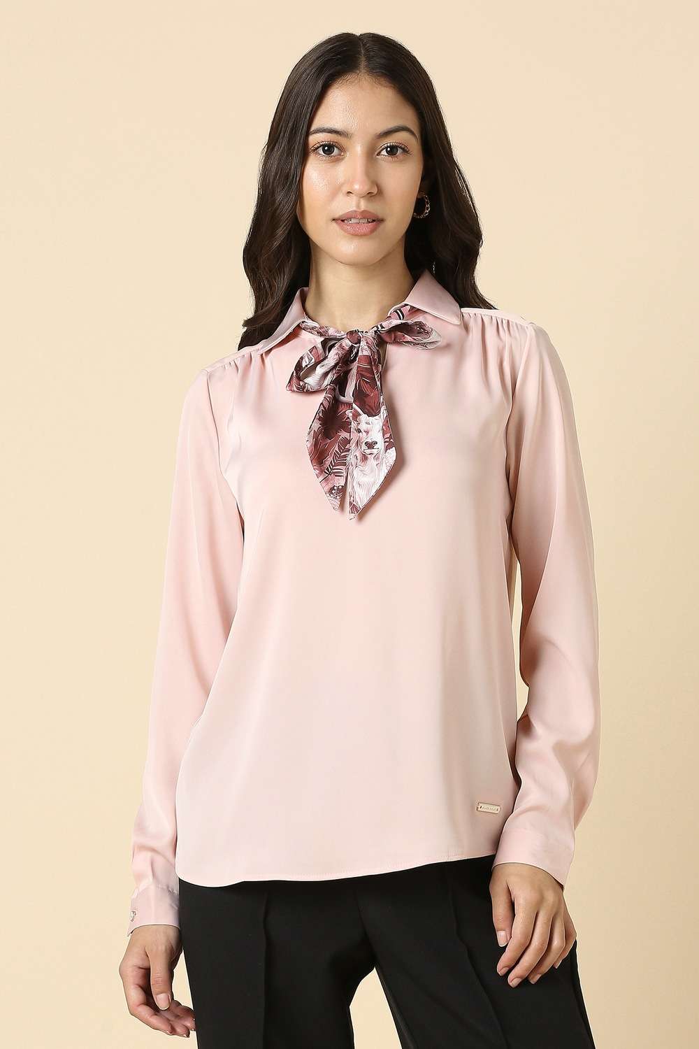 Blended-Fabric-Solid-Regular-Fit-Top