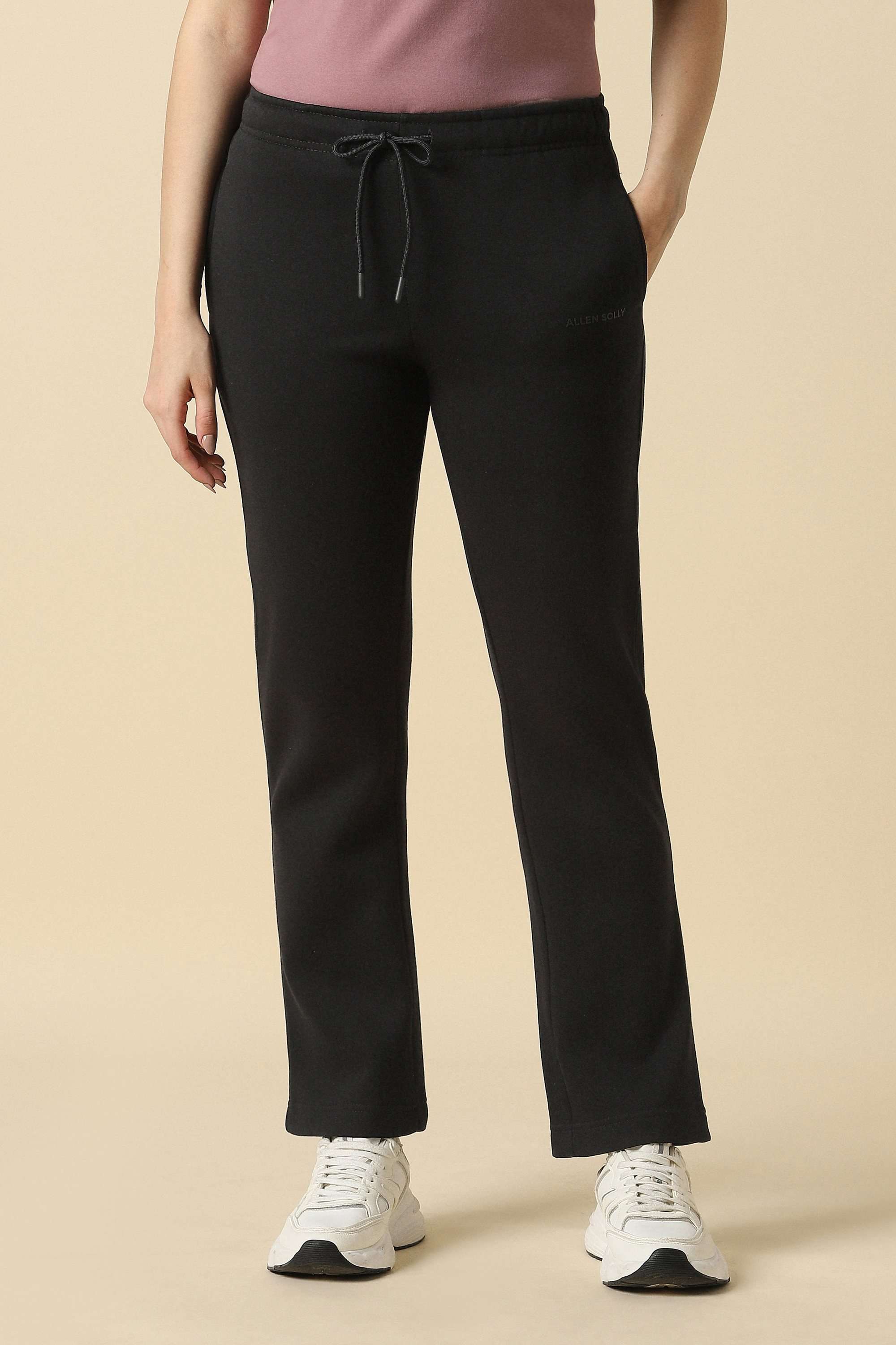 Solid-Regular-Fit-Cotton-Women-Athleisure-Track-Pants