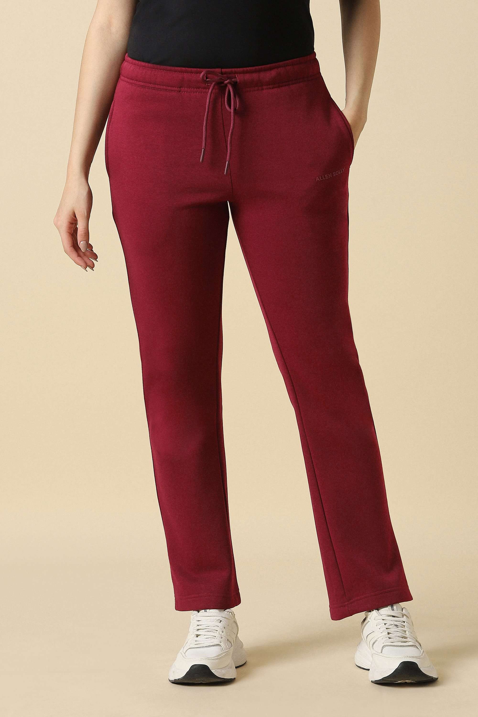 Solid-Regular-Fit-Cotton-Women-Athleisure-Track-Pants