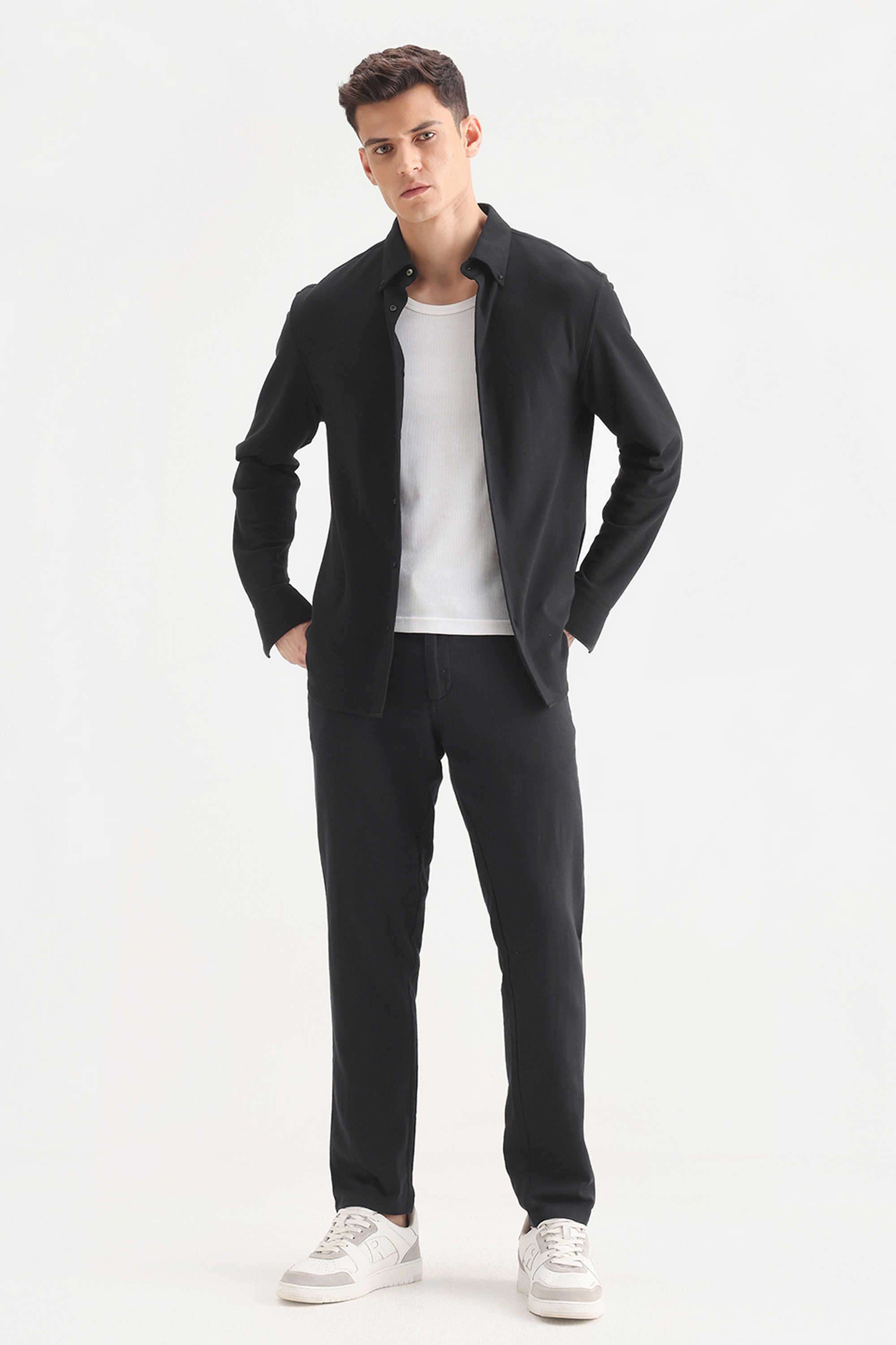 Solid-Cotton-Regular-Fit-Men-s-Track-Pants