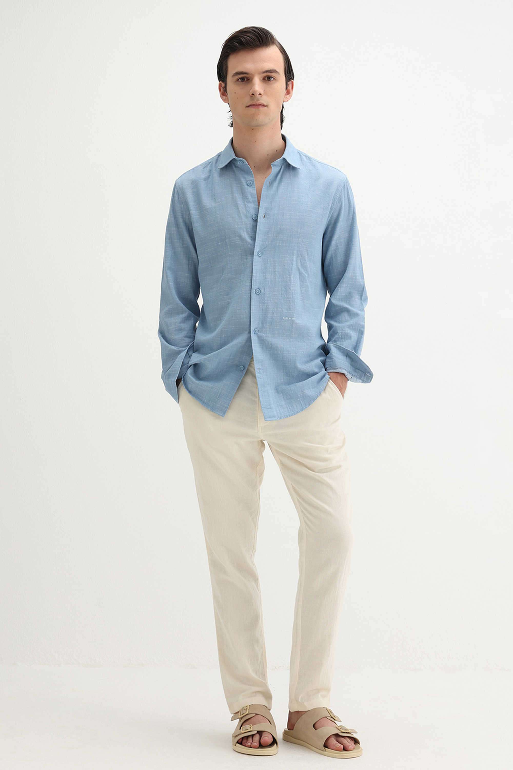 Solid-Cotton-Regular-Fit-Men-s-Casual-Trousers