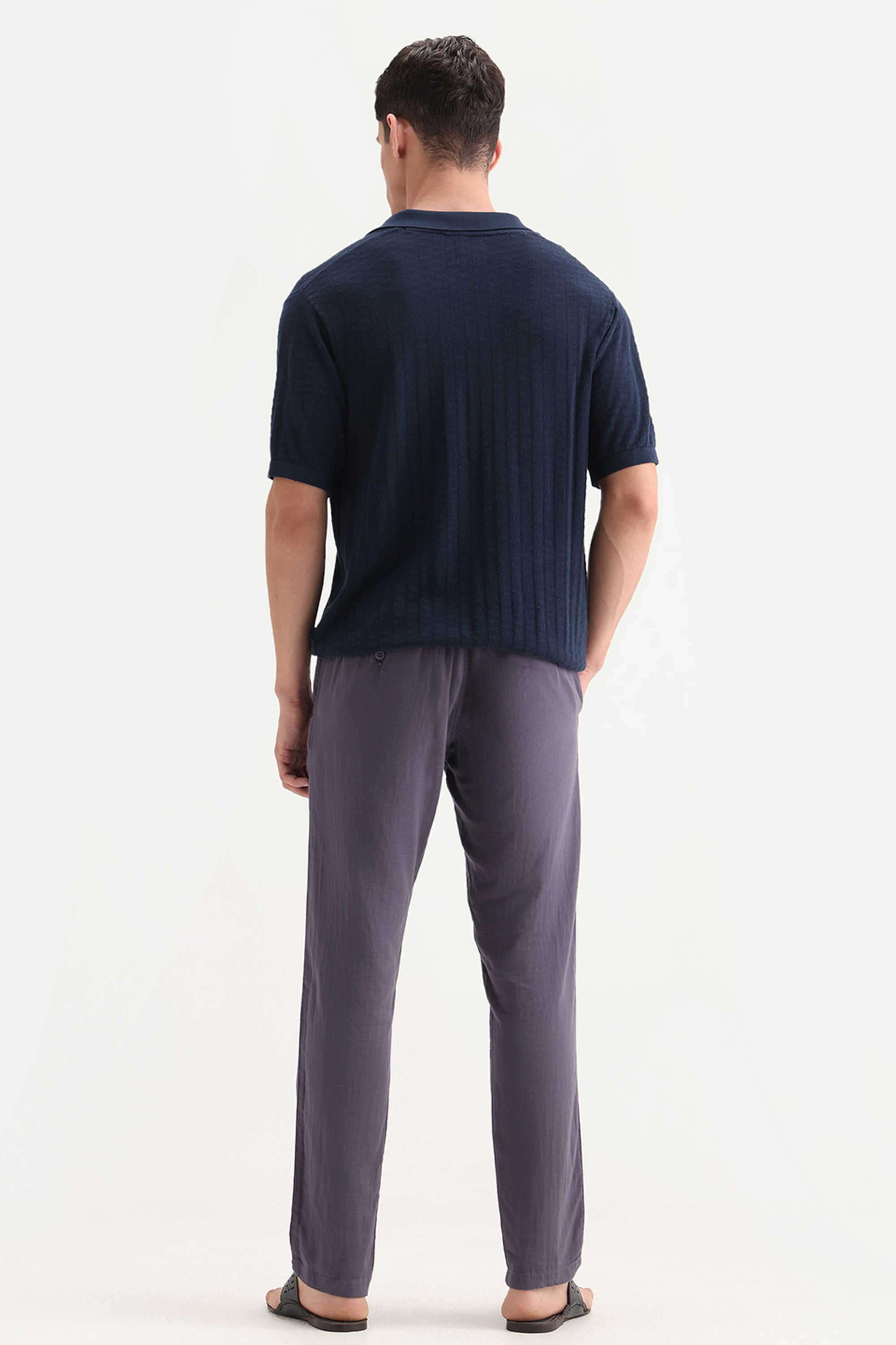 Solid-Cotton-Regular-Fit-Men-s-Casual-Trousers