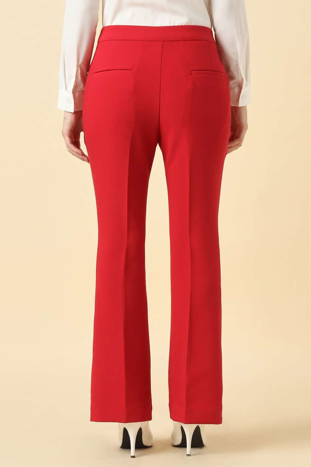 Blended-Fabric-Solid-Regular-Fit-Trousers