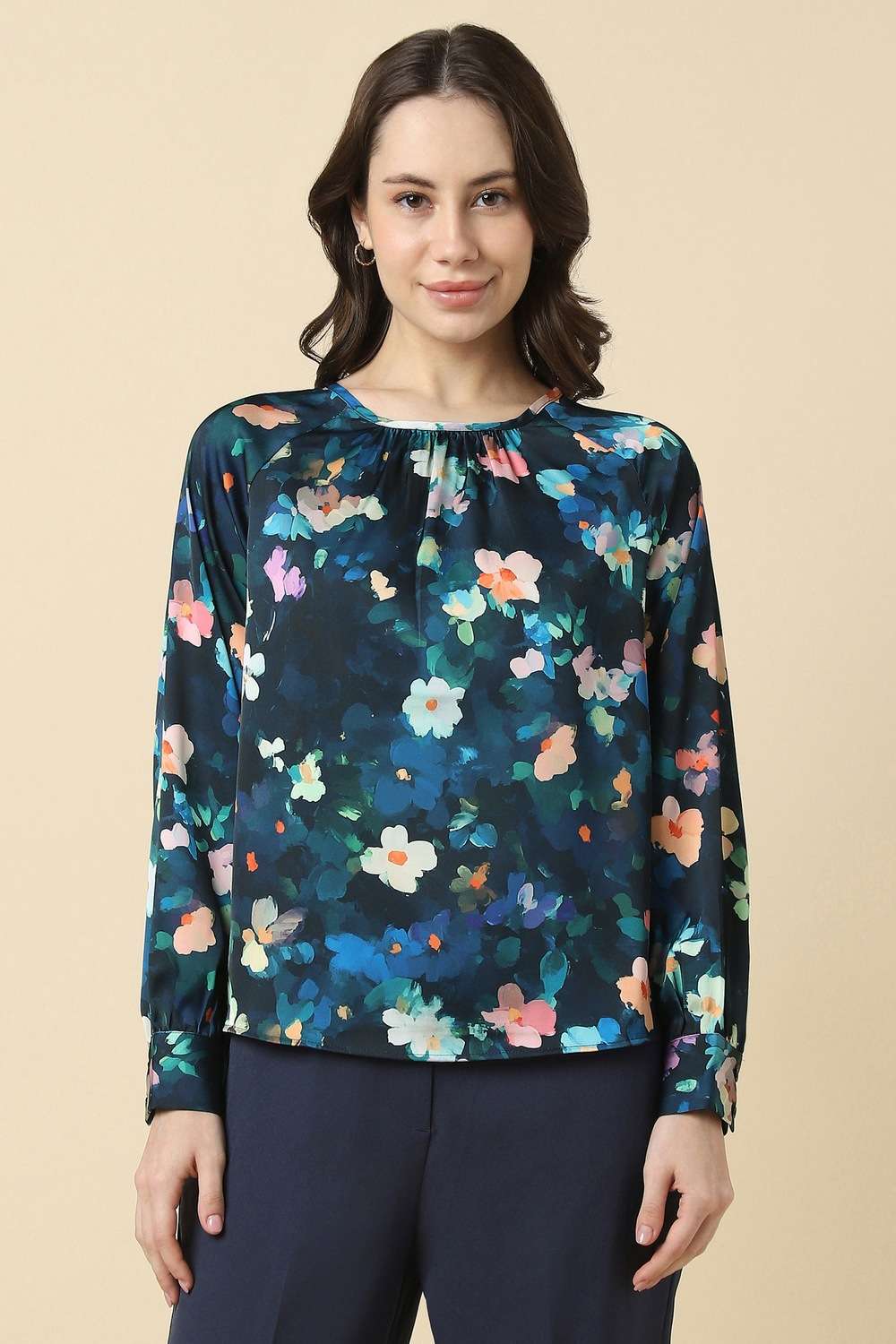 Polyester-Printed-Regular-Fit-Top