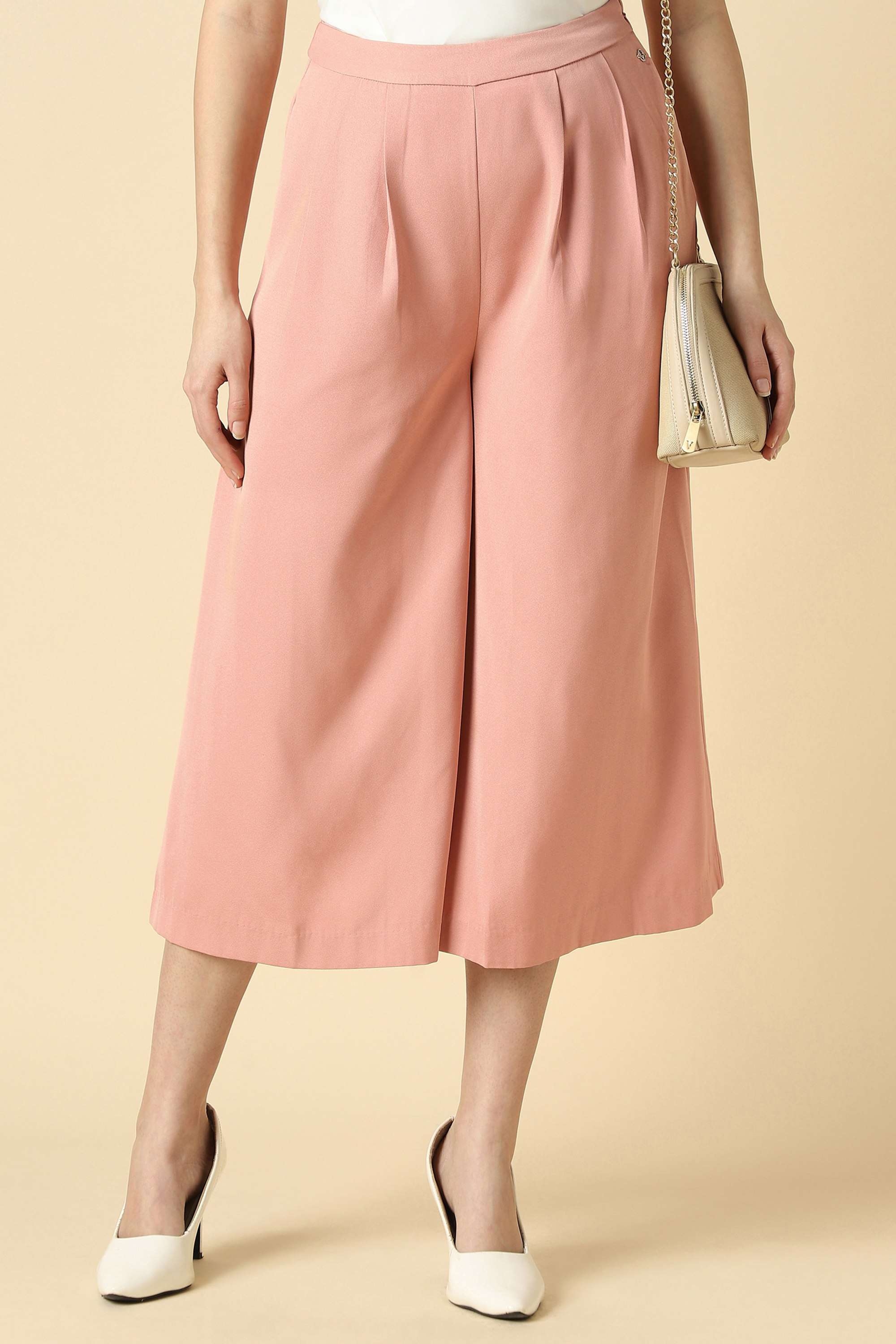 Regular-Fit-Polyester-Women-Formal-Wear-Capris