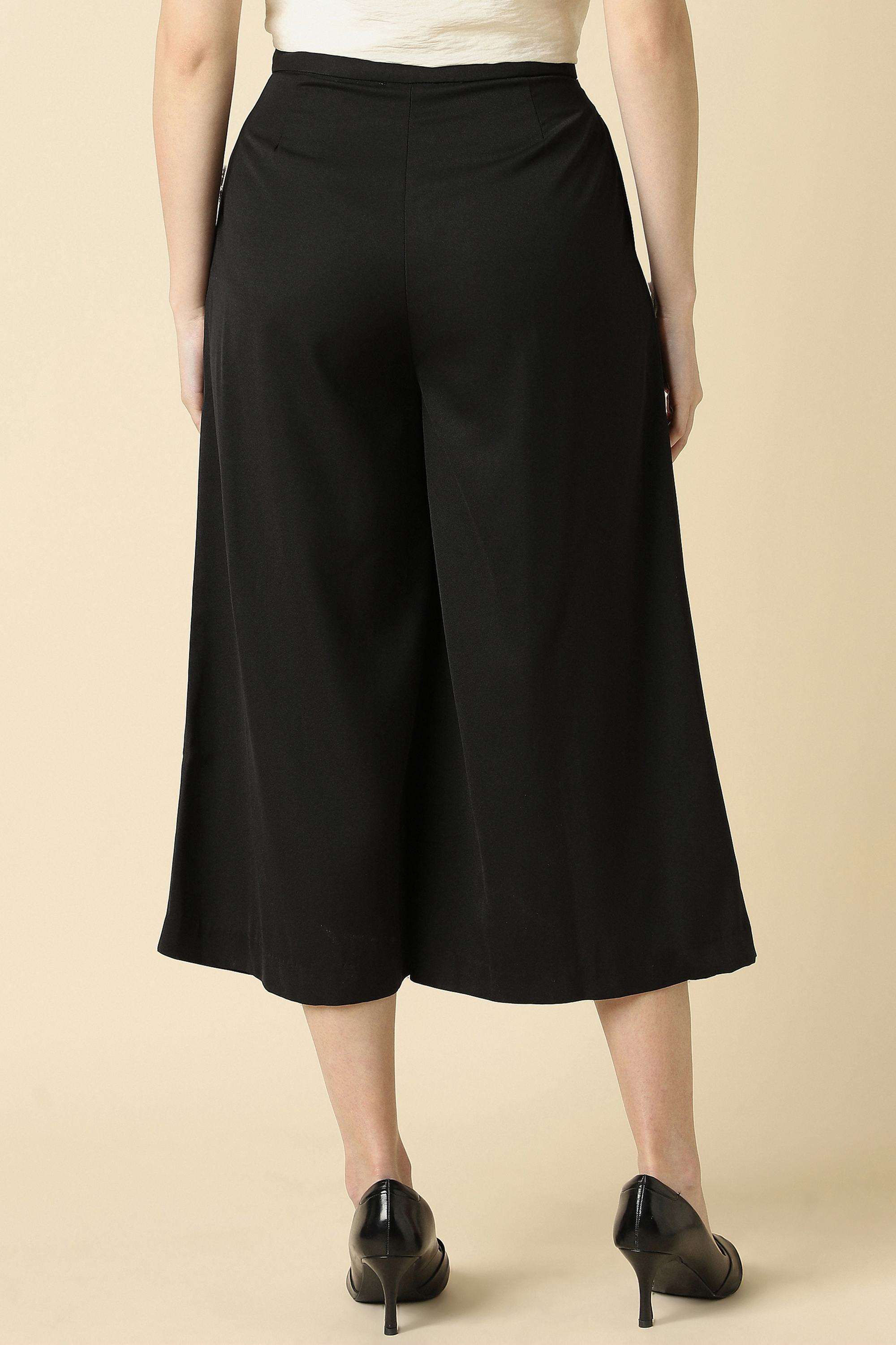 Solid-Relaxed-Fit-Polyester-Women-s-Work-Trousers