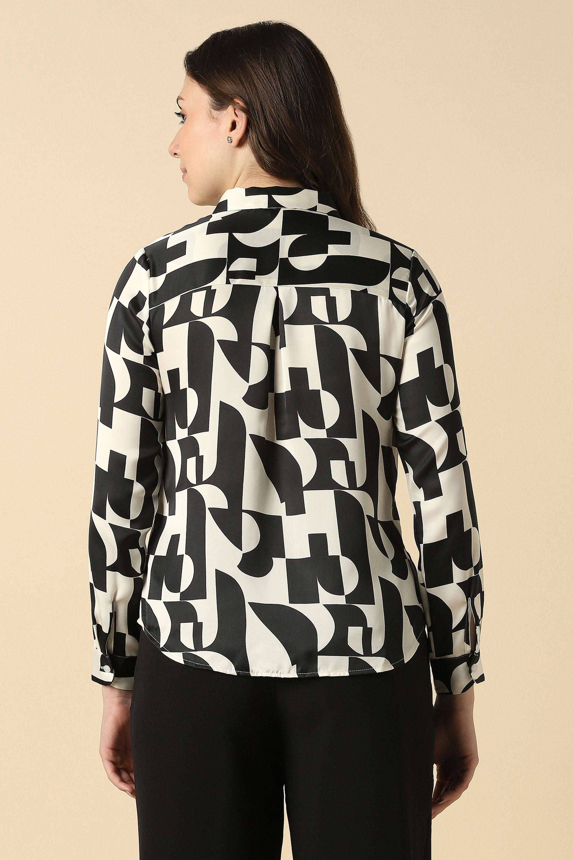 Printed-Polyester-Round-Neck-Women-s-Shirt