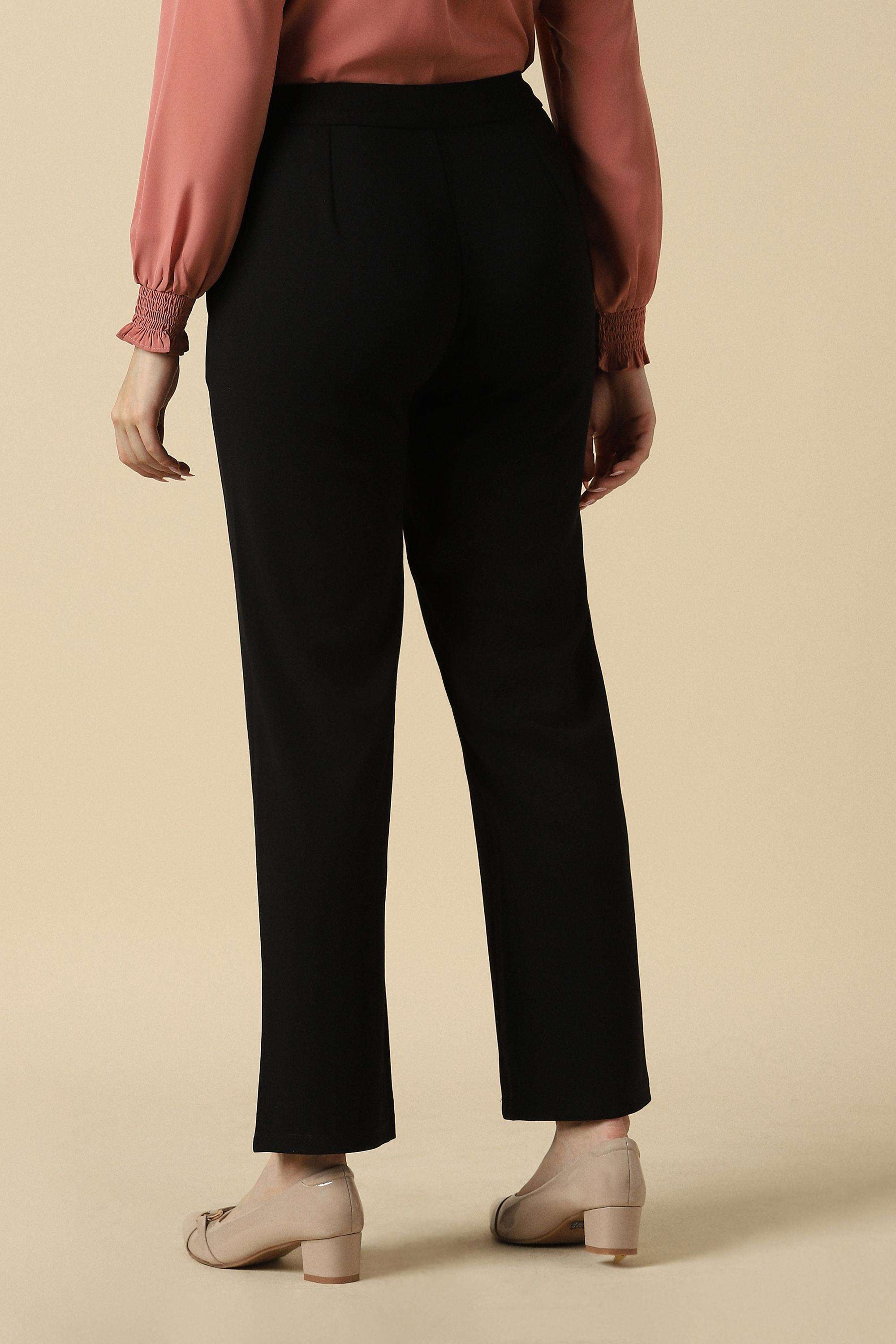 Solid-Regular-Fit-Polyester-Women-s-Work-Trousers