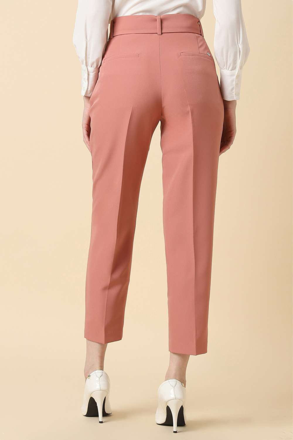 Solid-Polyester-Regular-Fit-Women-s-Trousers