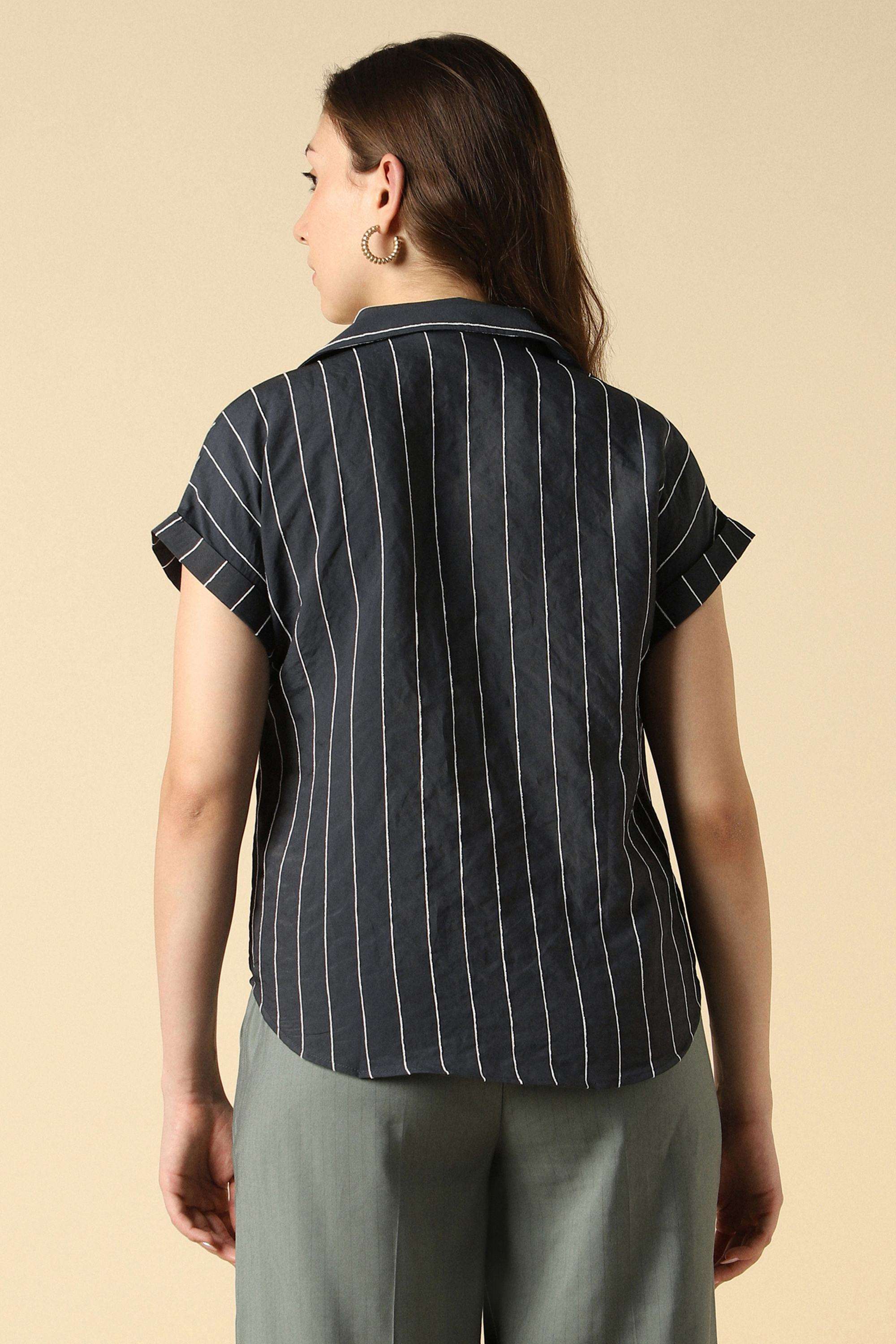 Solid-Modal-Collared-Women-s-Top
