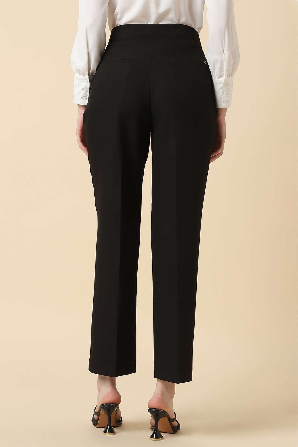 Solid-Polyester-Regular-Fit-Women-s-Trousers