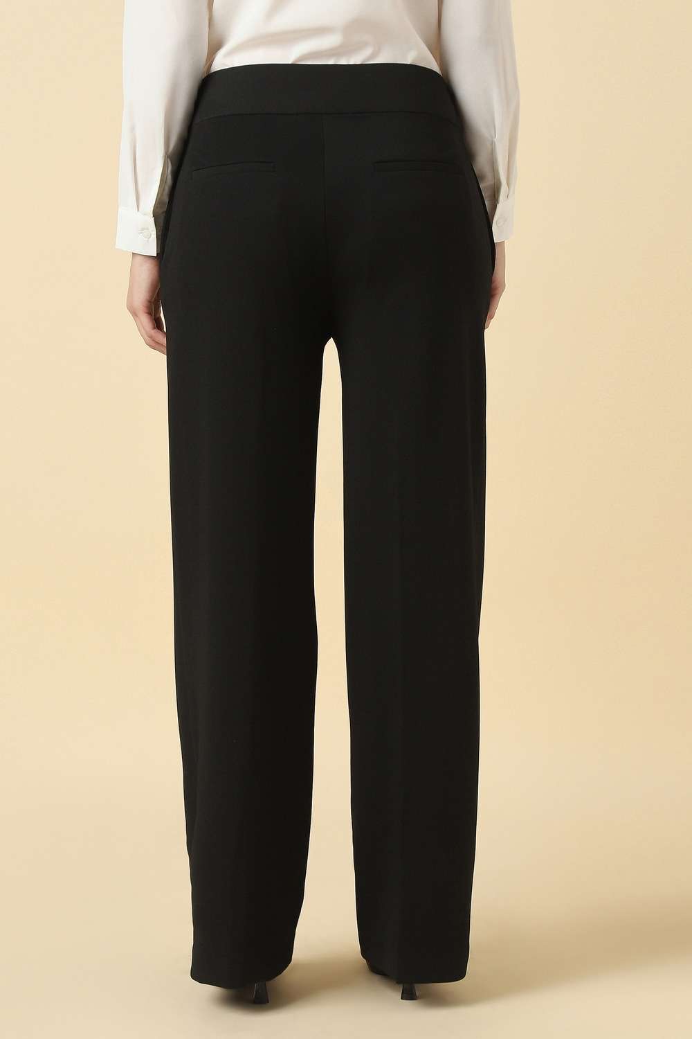 Polyester-Solid-Regular-Fit-Trousers