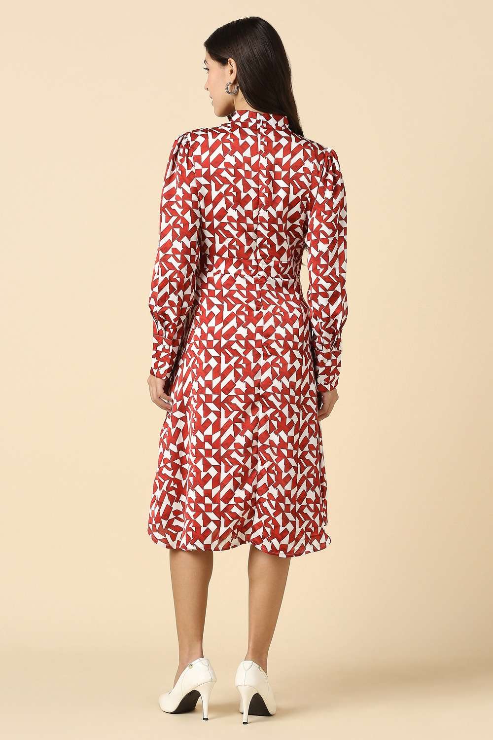 Printed-Polyester-Women-Dress
