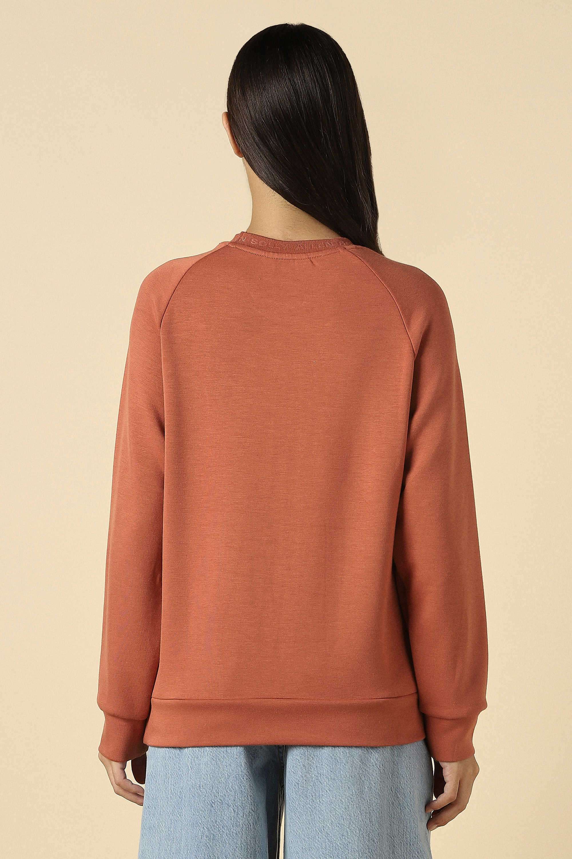 Solid-Rayon-Women-s-Casual-Wear-Sweatshirt