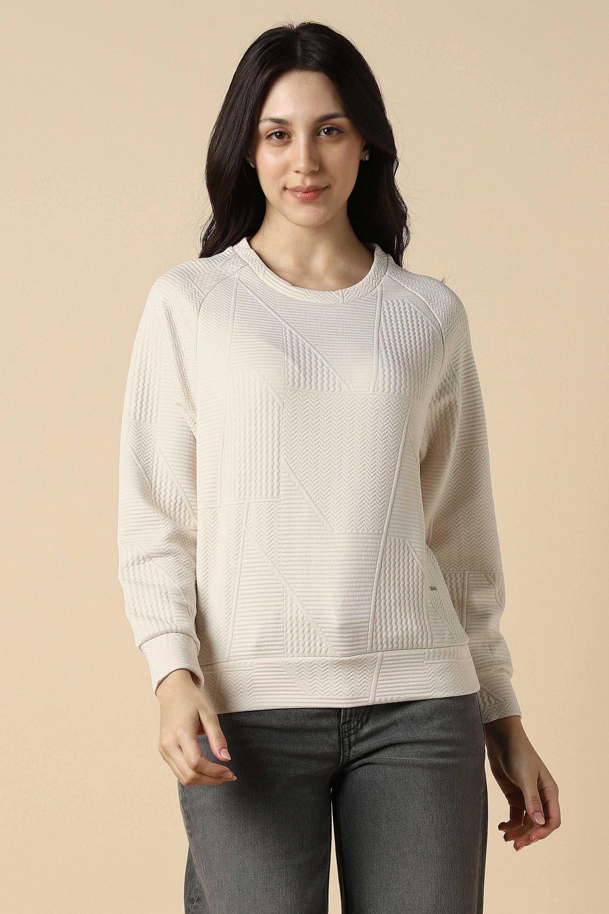Solid-Polyester-Women-s-Casual-Wear-Sweatshirt