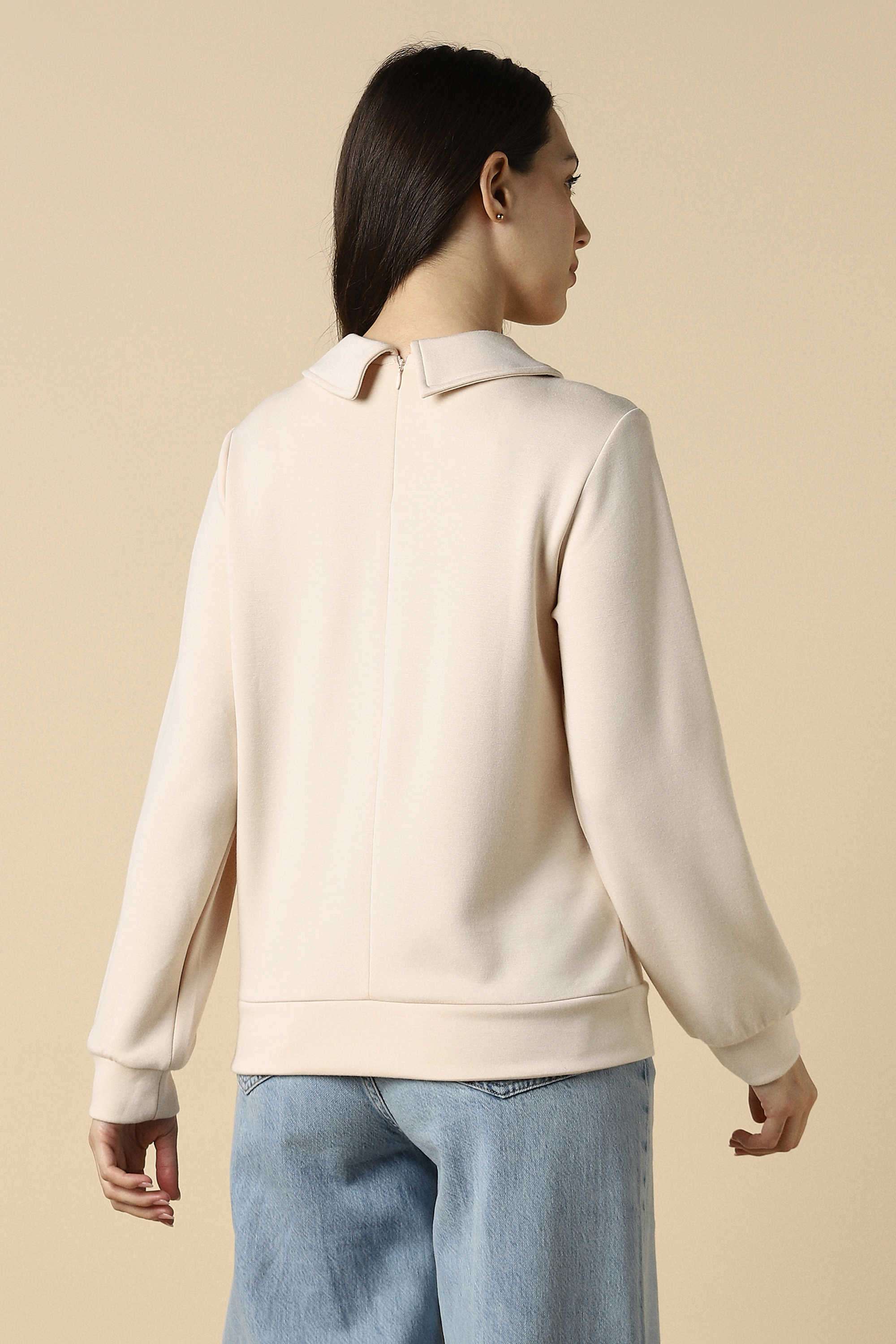 Solid-Rayon-Women-s-Casual-Wear-Sweatshirt