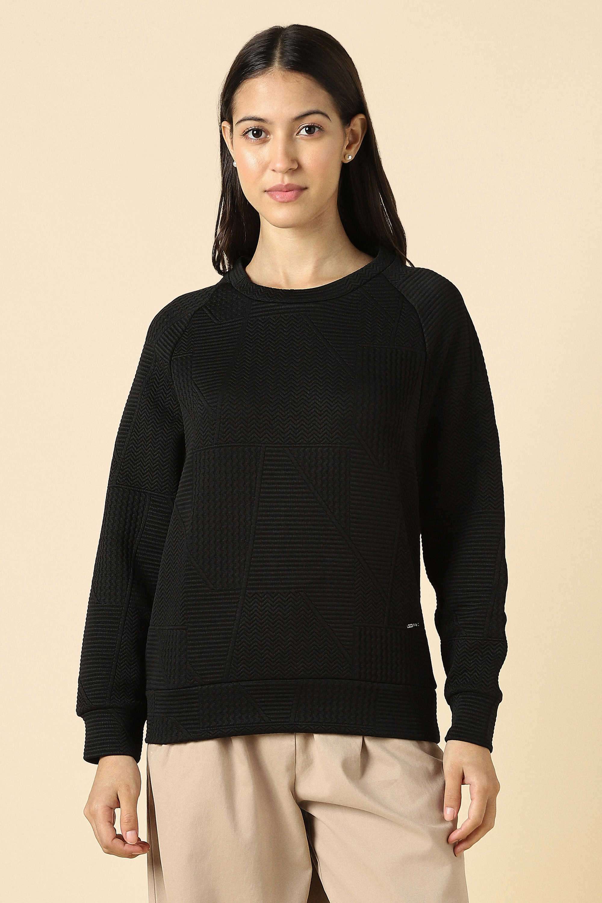 Solid-Polyester-Women-s-Casual-Wear-Sweatshirt