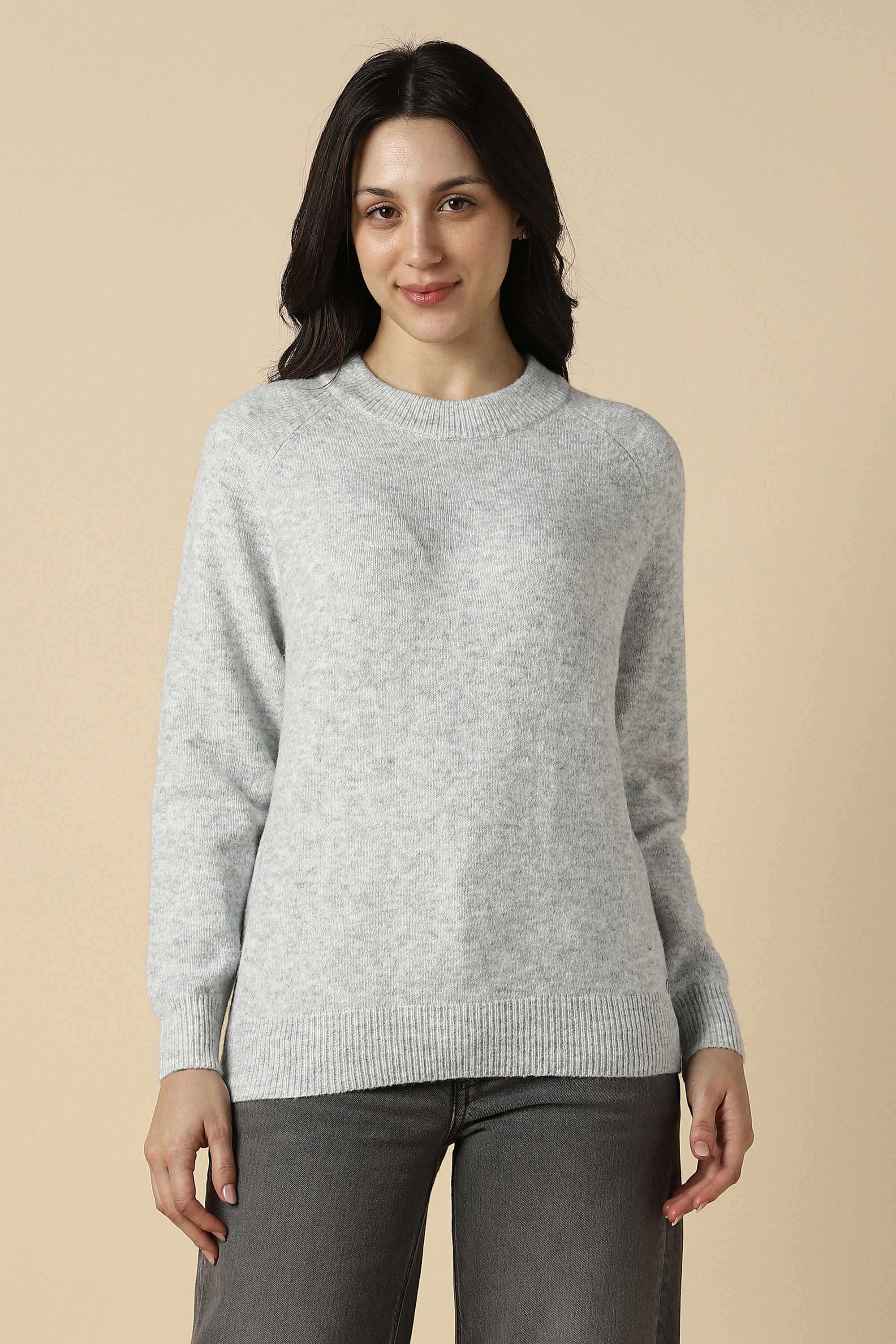 Solid-Cotton-Women-s-Casual-Wear-Sweater