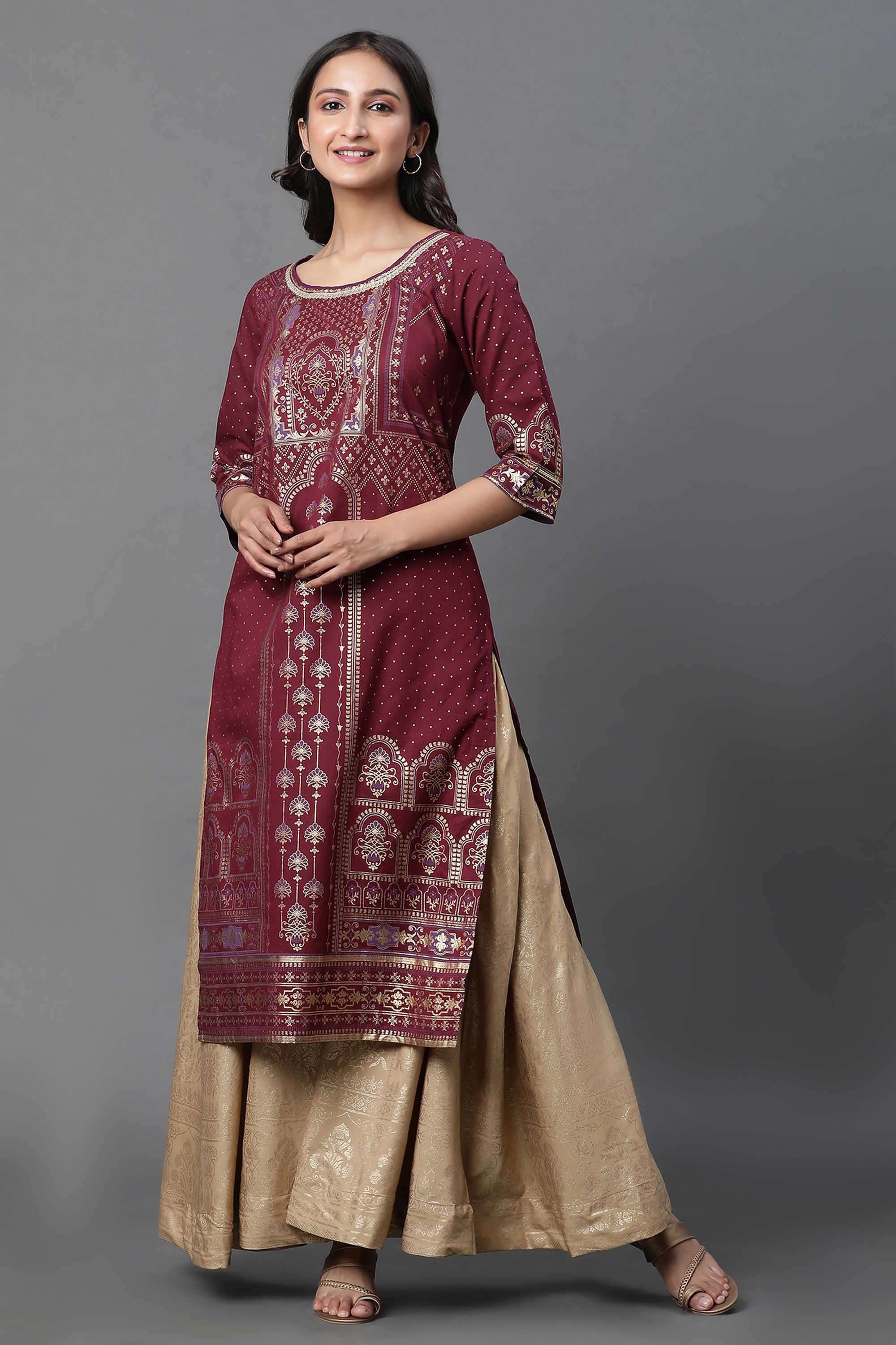 Printed-Cotton-Women-s-Festive-Wear-Kurta