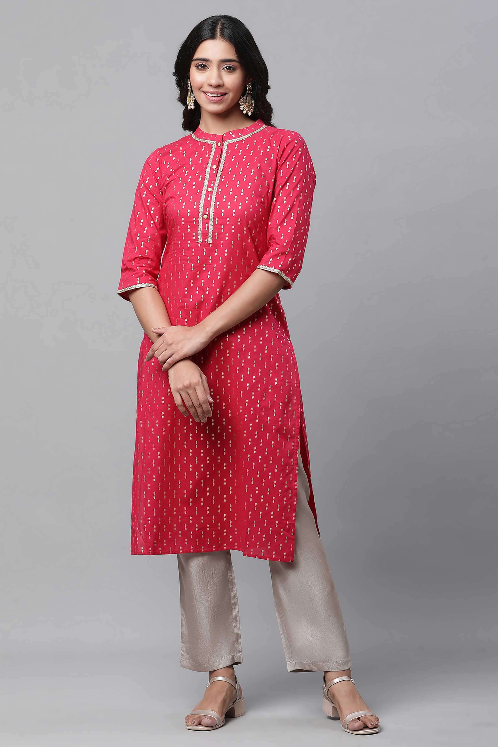 Polka-Dots-Cotton-Women-s-Festive-Wear-Kurta