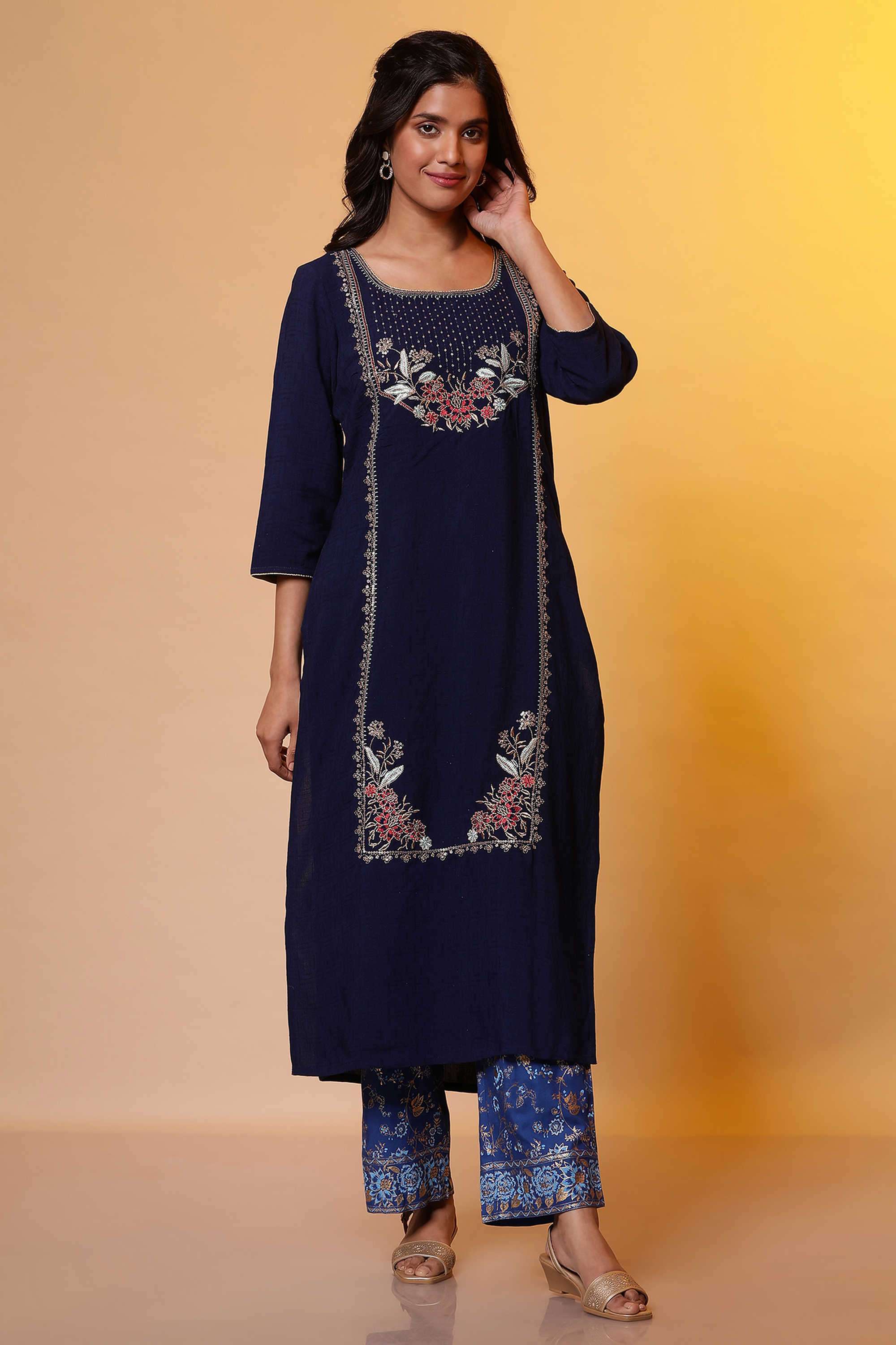 Solid-Viscose-Women-s-Festive-Wear-Kurta