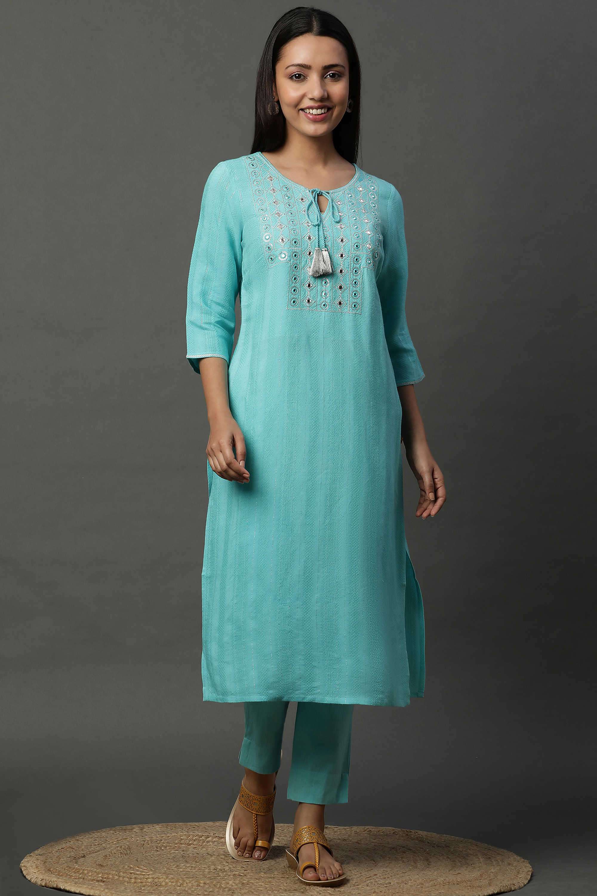 Solid-Viscose-Women-s-Festive-Wear-Kurta