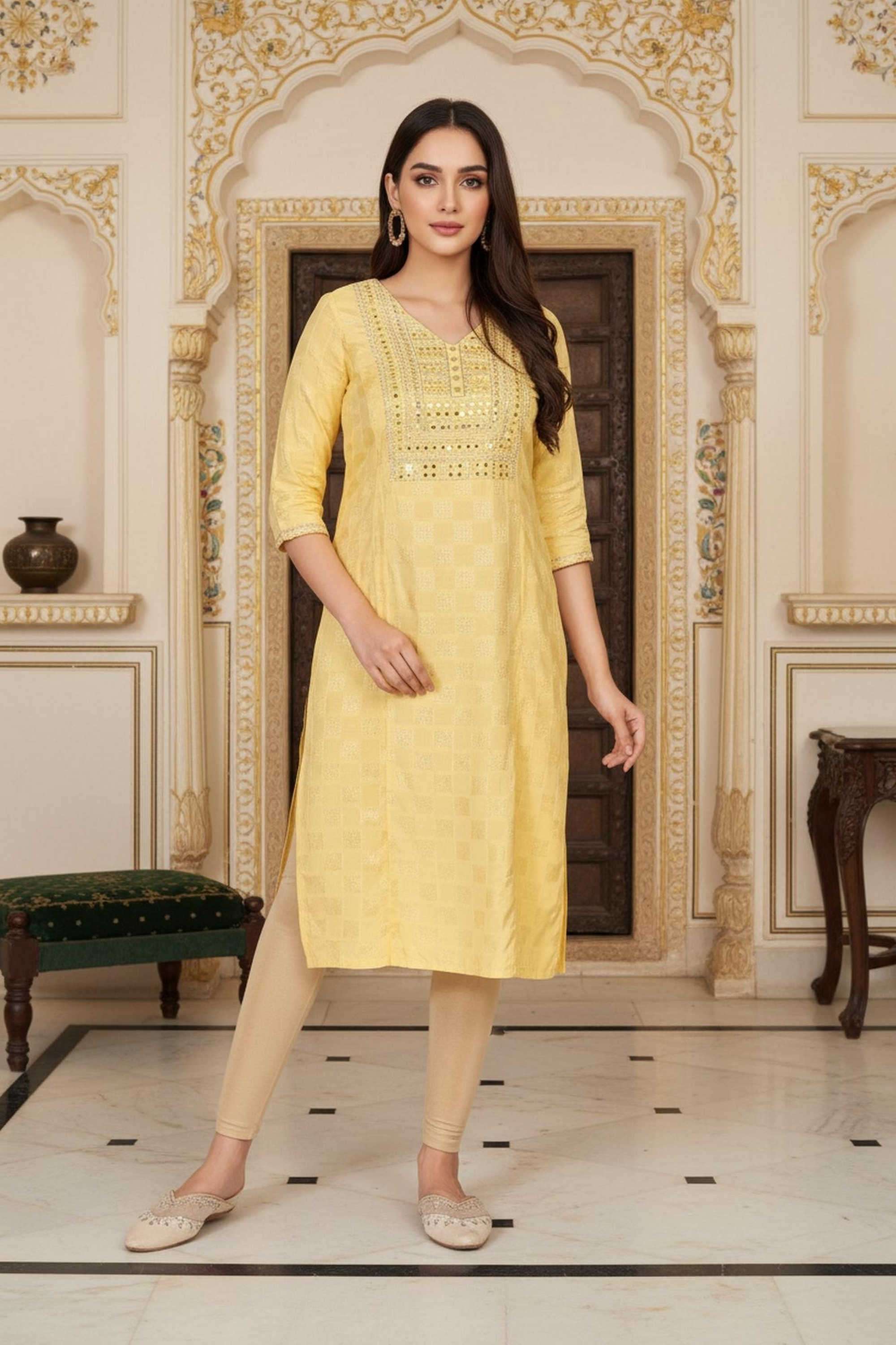 Geometric-Print-Viscose-Women-s-Festive-Wear-Kurta