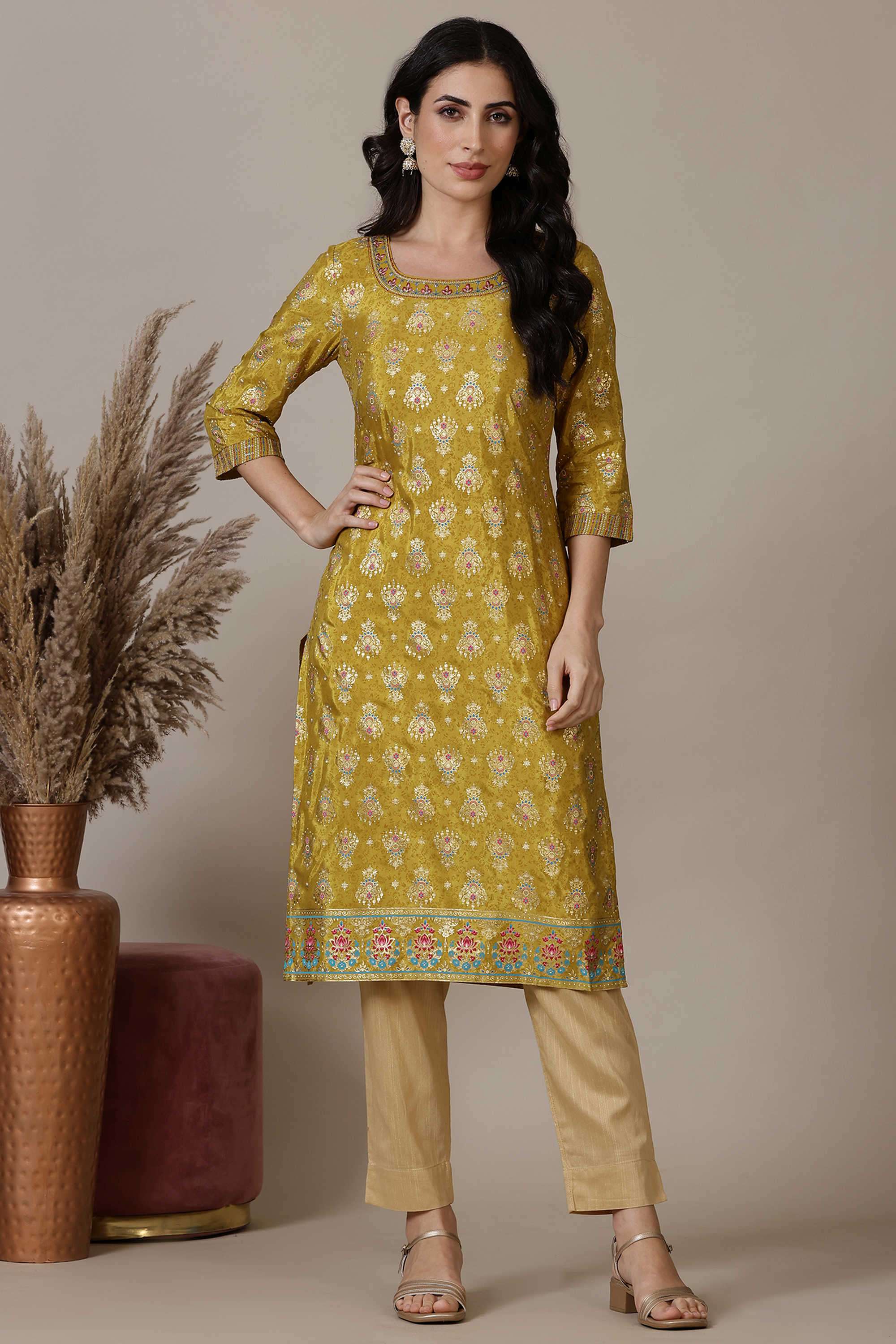 Printed-Viscose-Women-s-Festive-Wear-Kurta