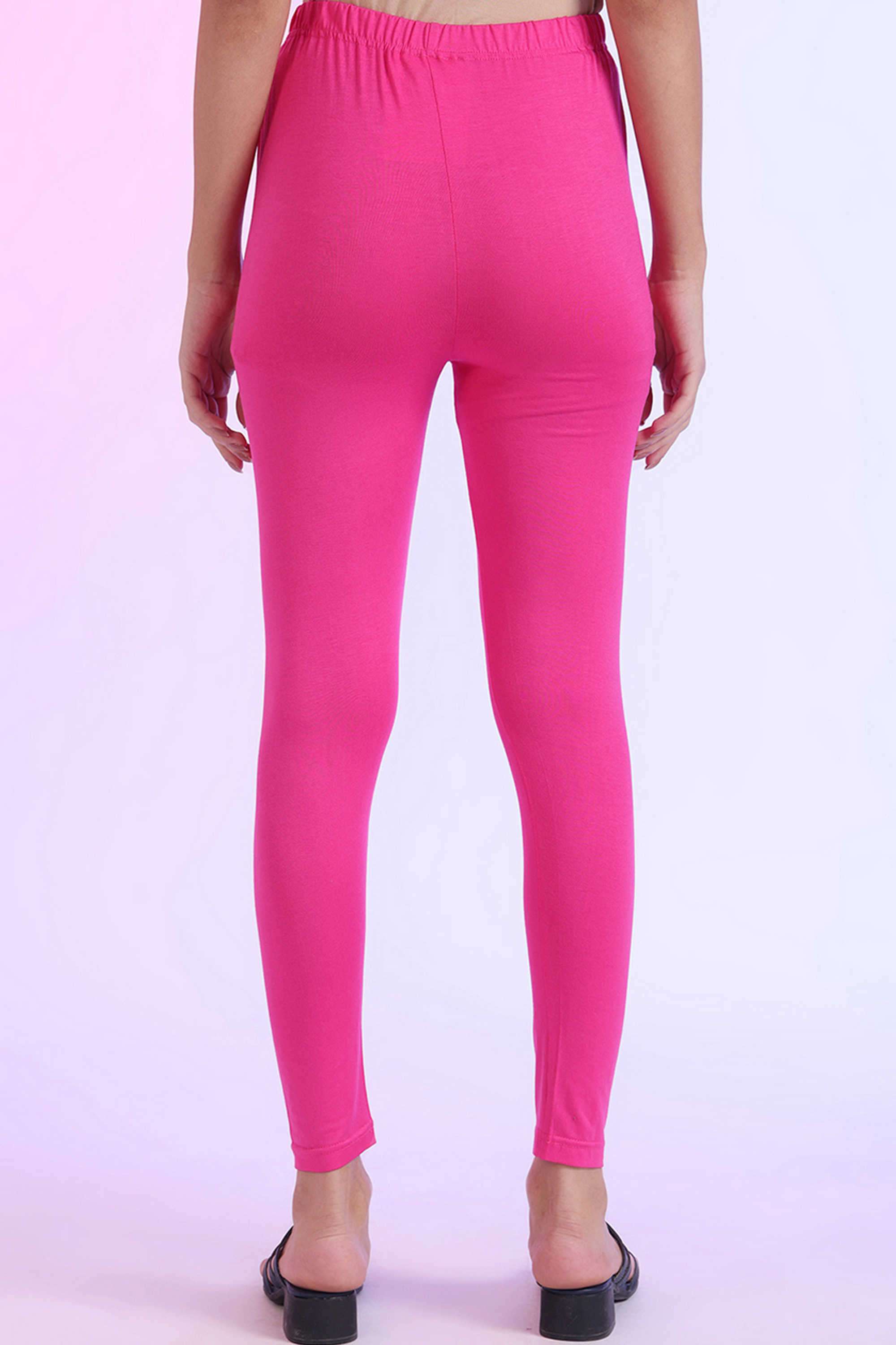 Solid-Ankle-Length-Blended-Fabric-Women-Leggings