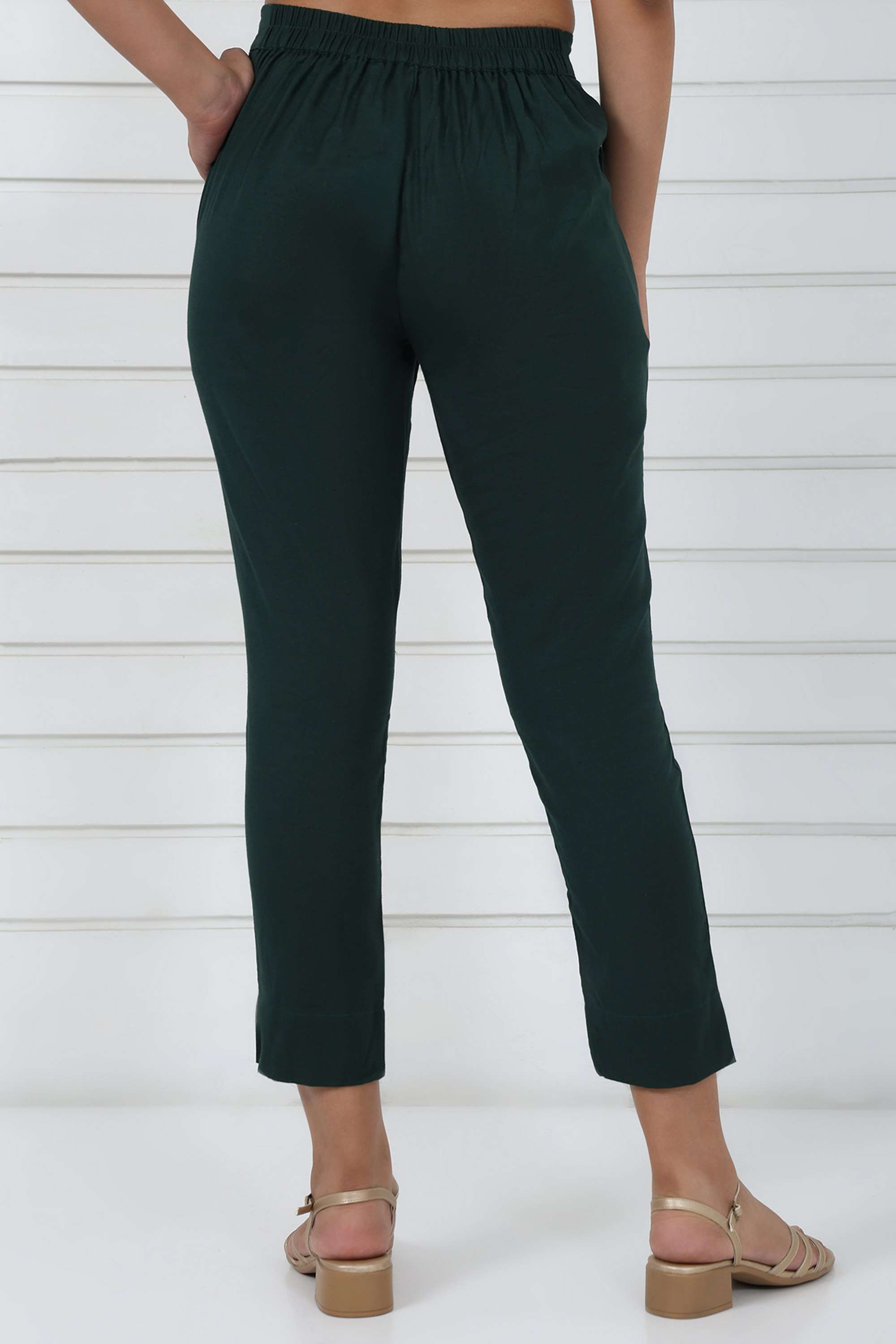 Solid-Regular-Fit-Cotton-Blend-Women-s-Fusion-Wear-Trousers