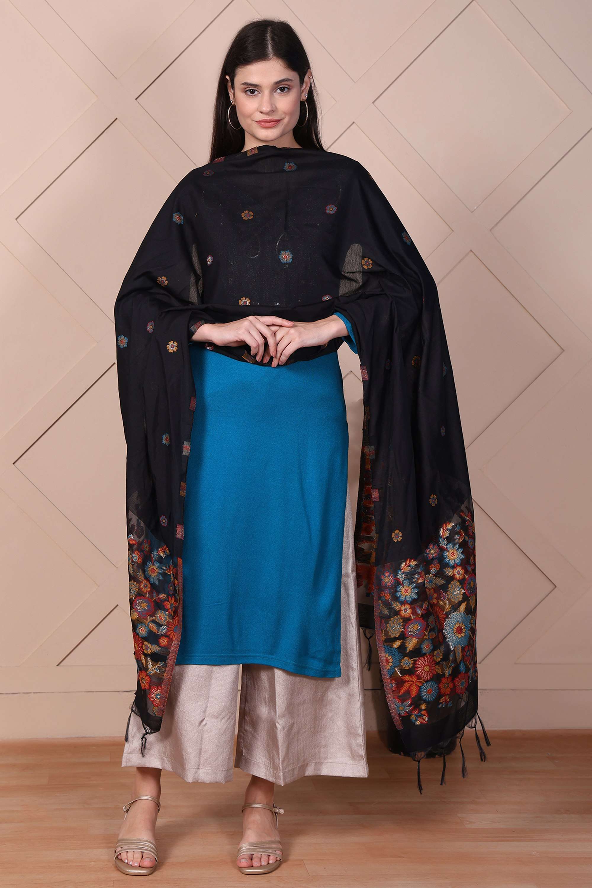 Embroidered-Polyester-Women-s-Shawl