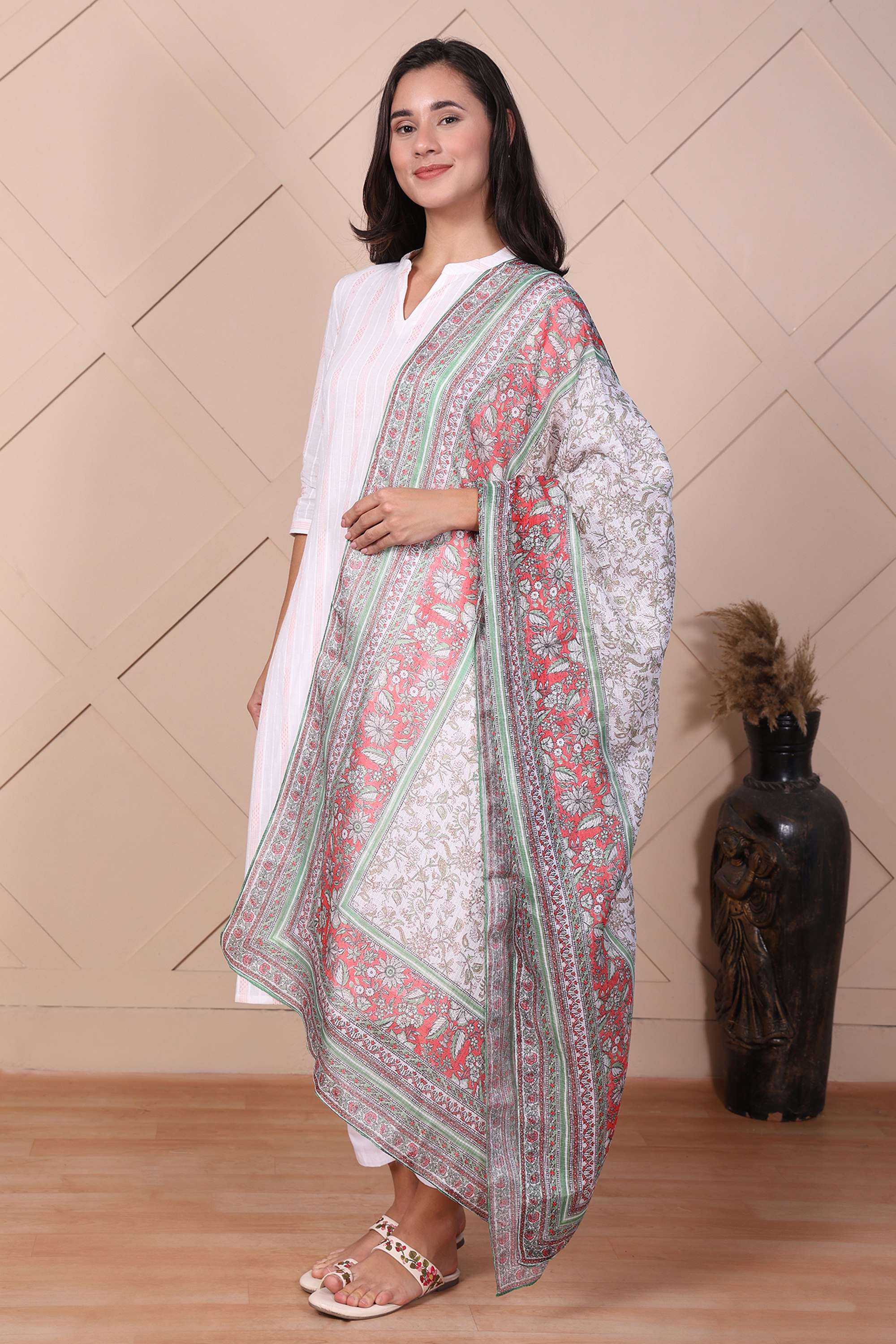 Floral-Polyester-Woven-Women-s-Dupatta