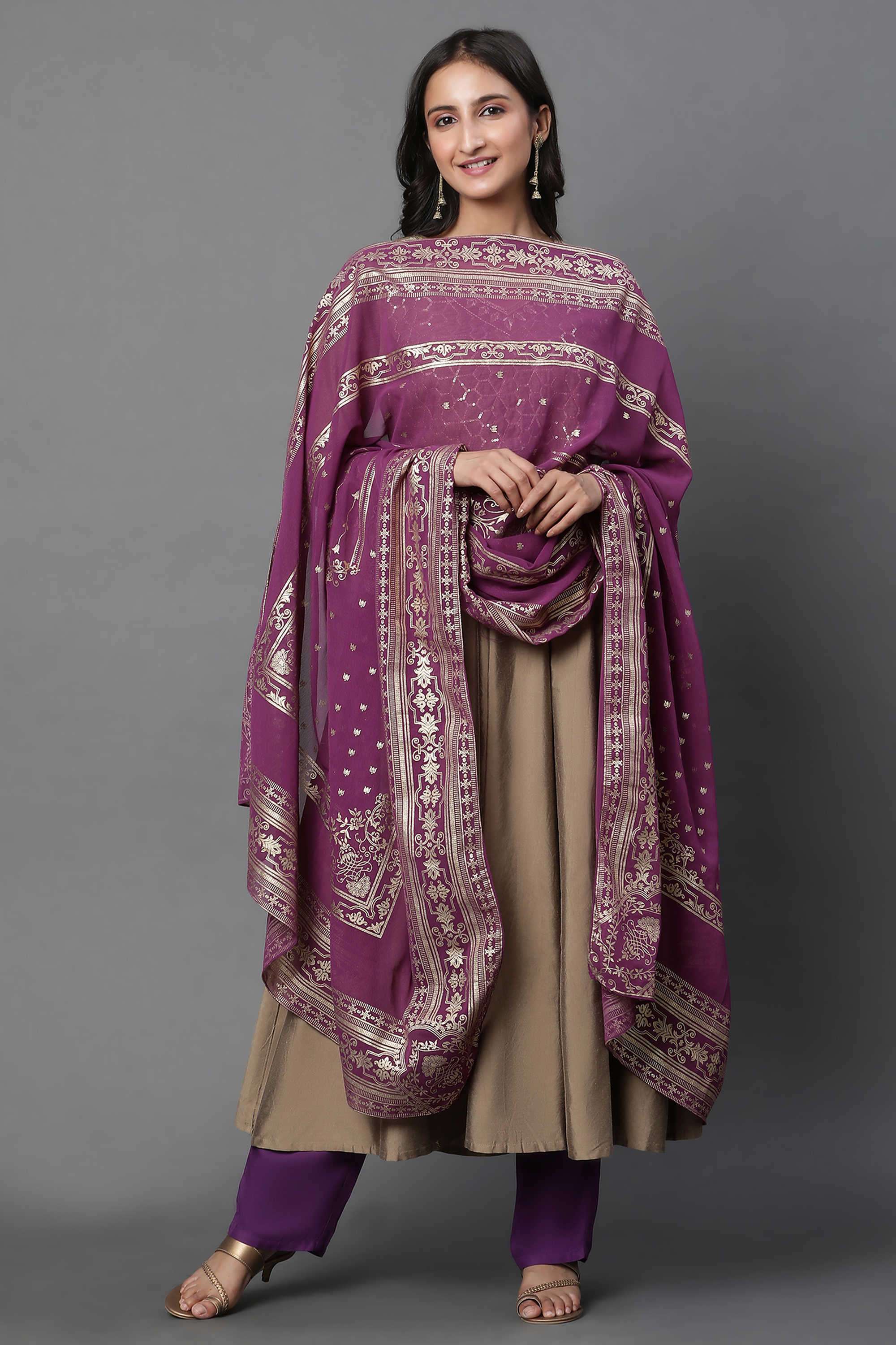 Floral-Polyester-Woven-Women-s-Dupatta