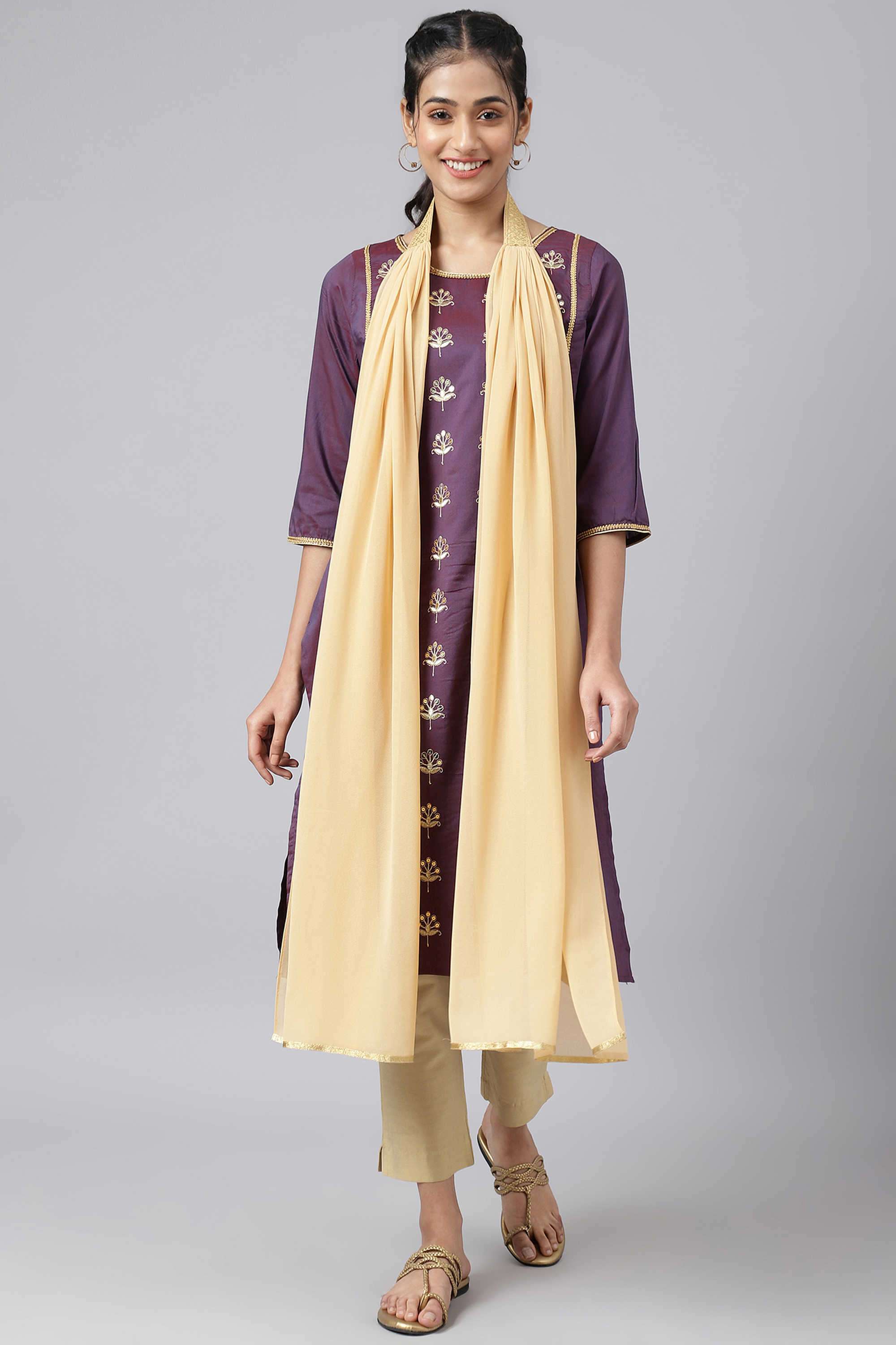 Printed-Polyester-Women-Festive-Wear-Kurta