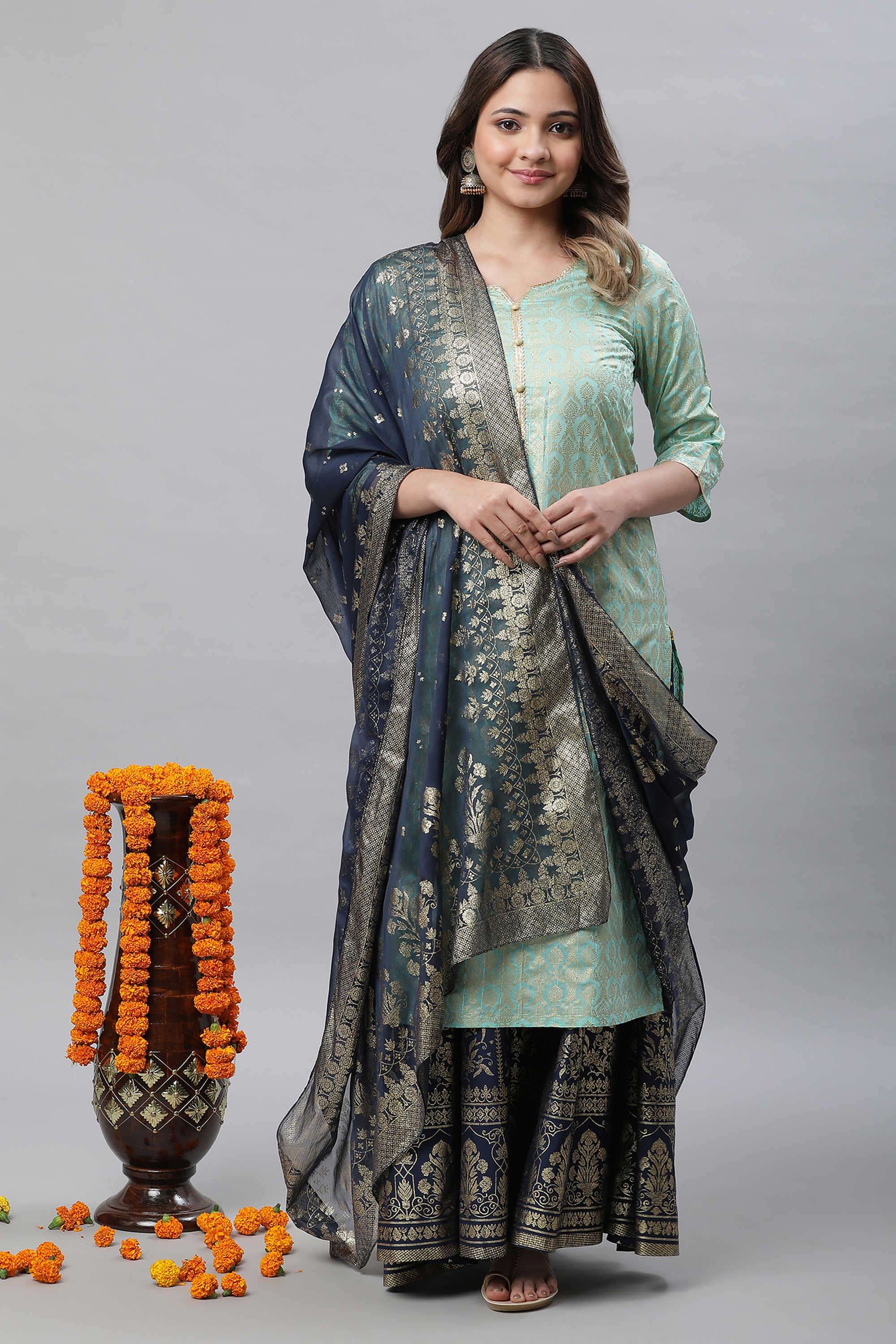 Floral-Polyester-Woven-Women-s-Dupatta