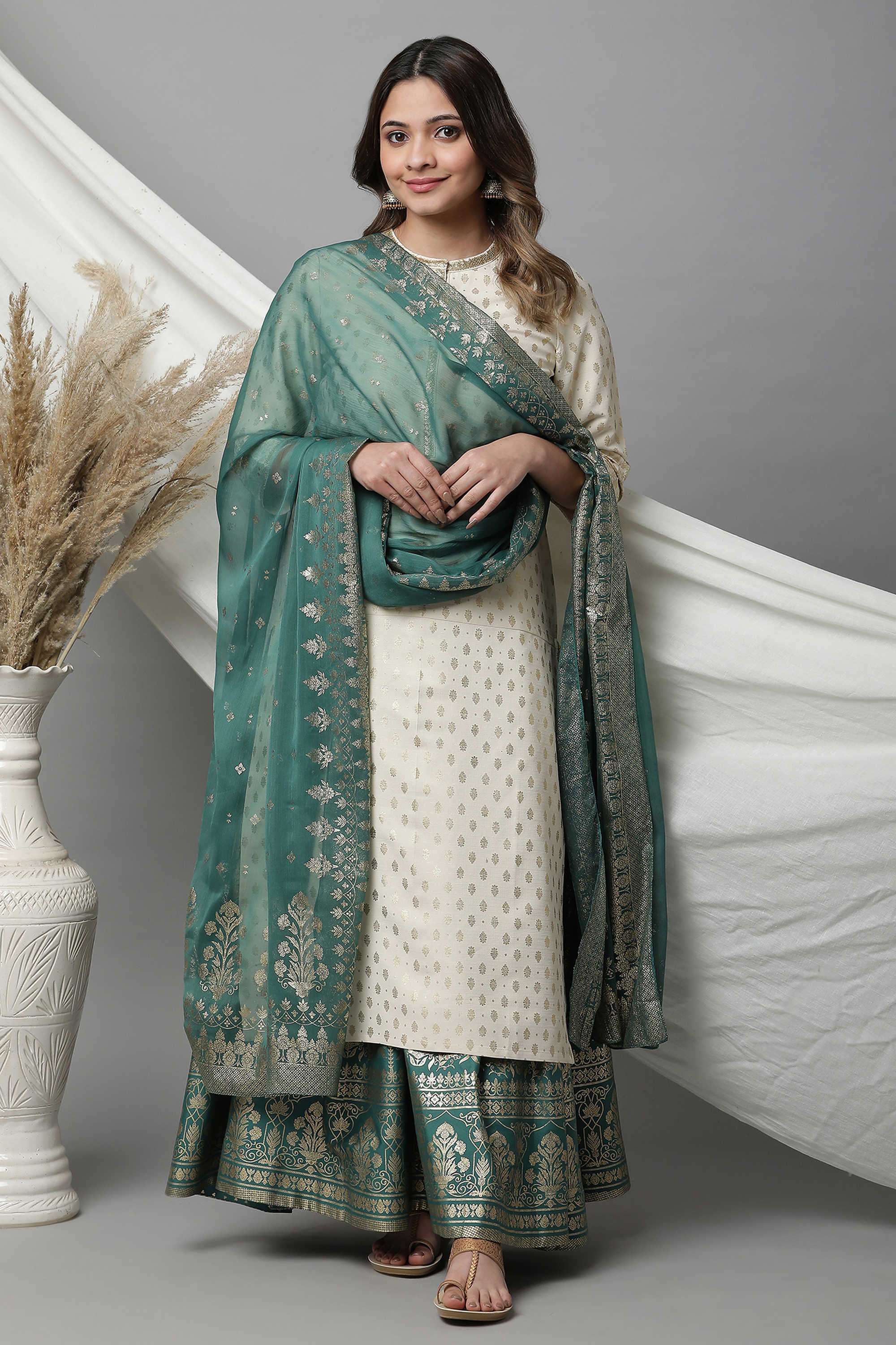 Floral-Polyester-Woven-Women-s-Dupatta