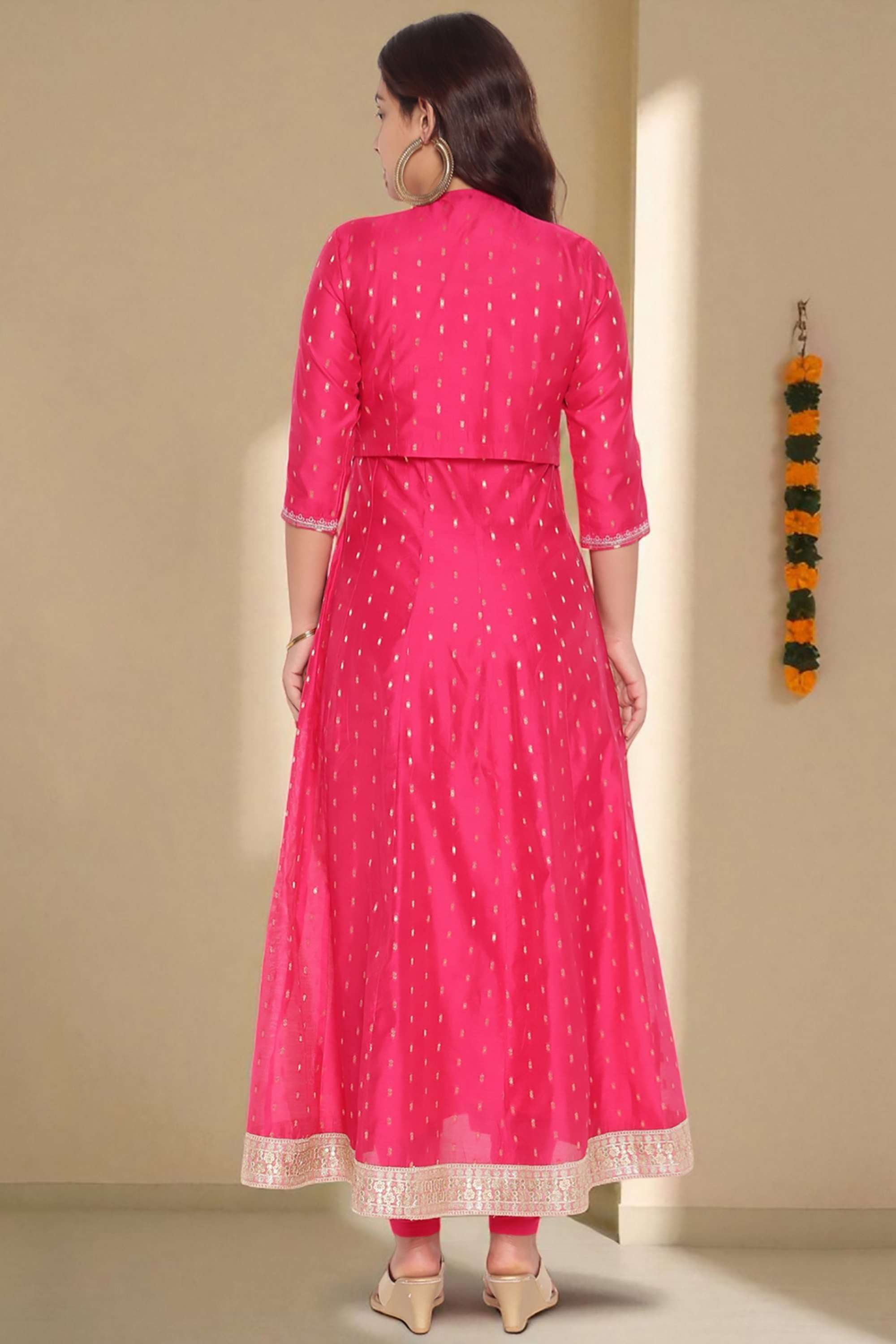 Tie-&-Dye-Polyester-Boat-Neck-Women-s-Fusion-Wear-Kurta-set