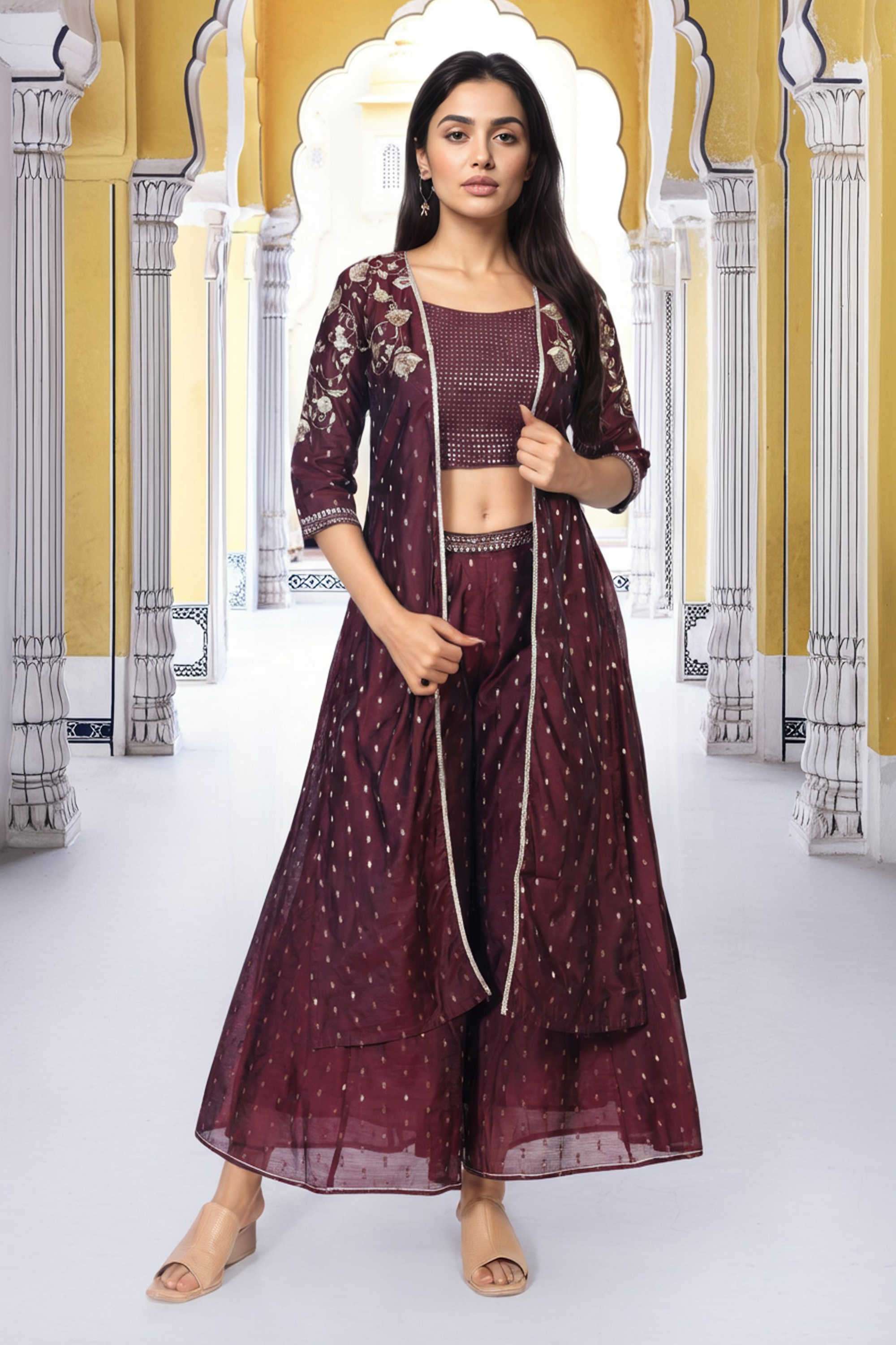 Embroidered-Polyester-Women-s-Top