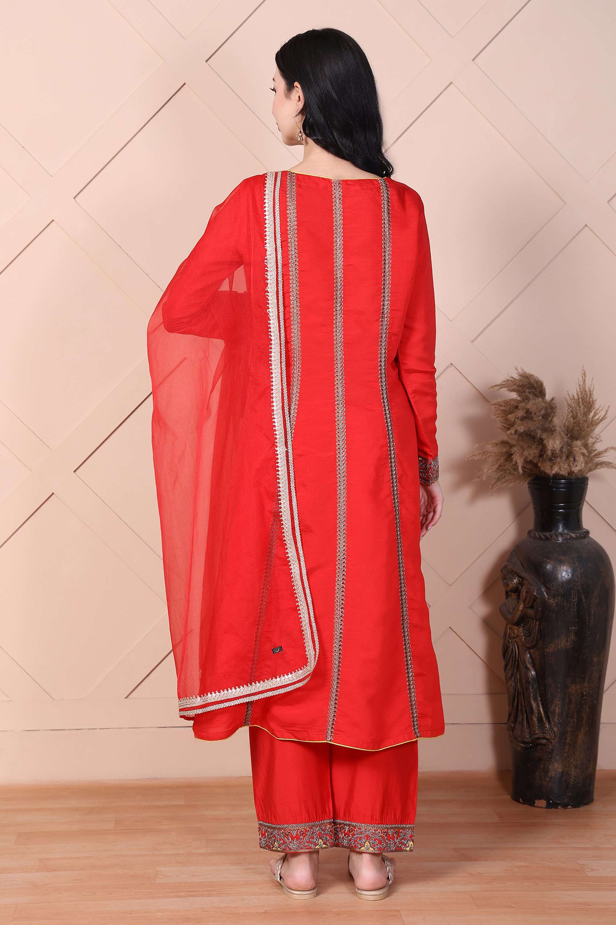 Embroidered-Blended-Fabric-Women-Kurta-with-Pant-and-Dupatta